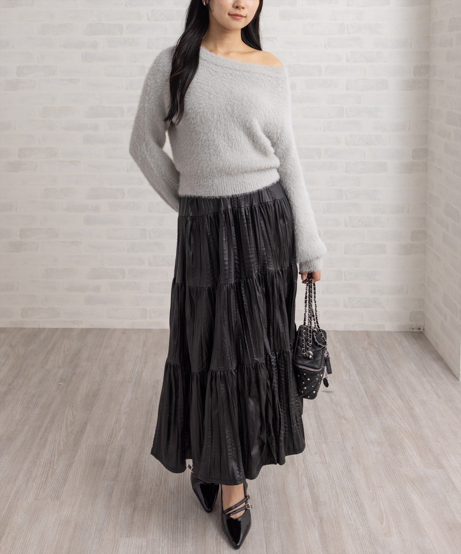 162cm/ライトグレー着用