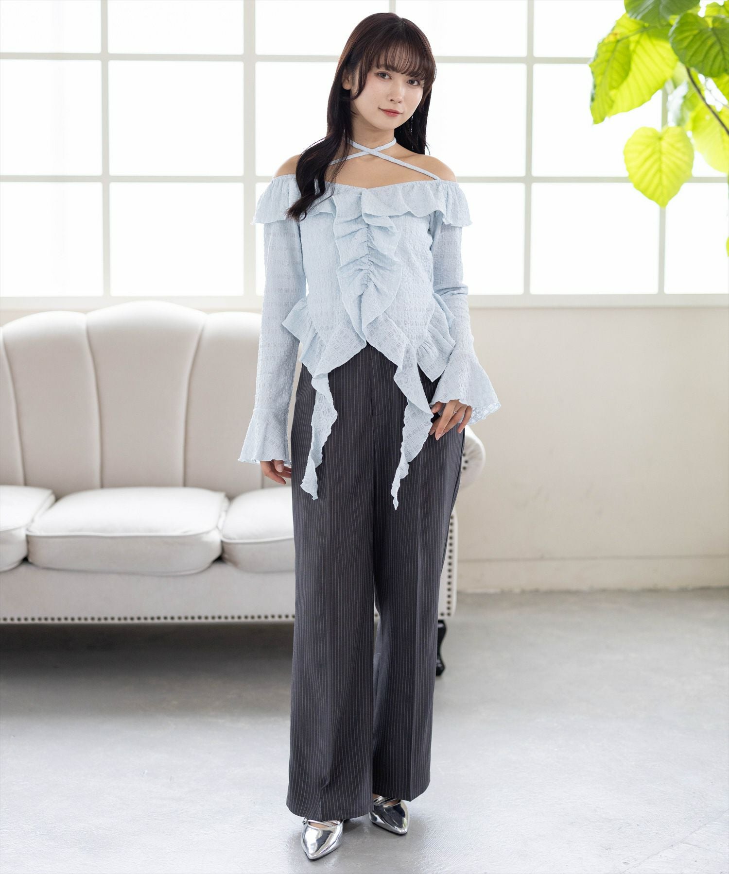 162cm/サックス着用