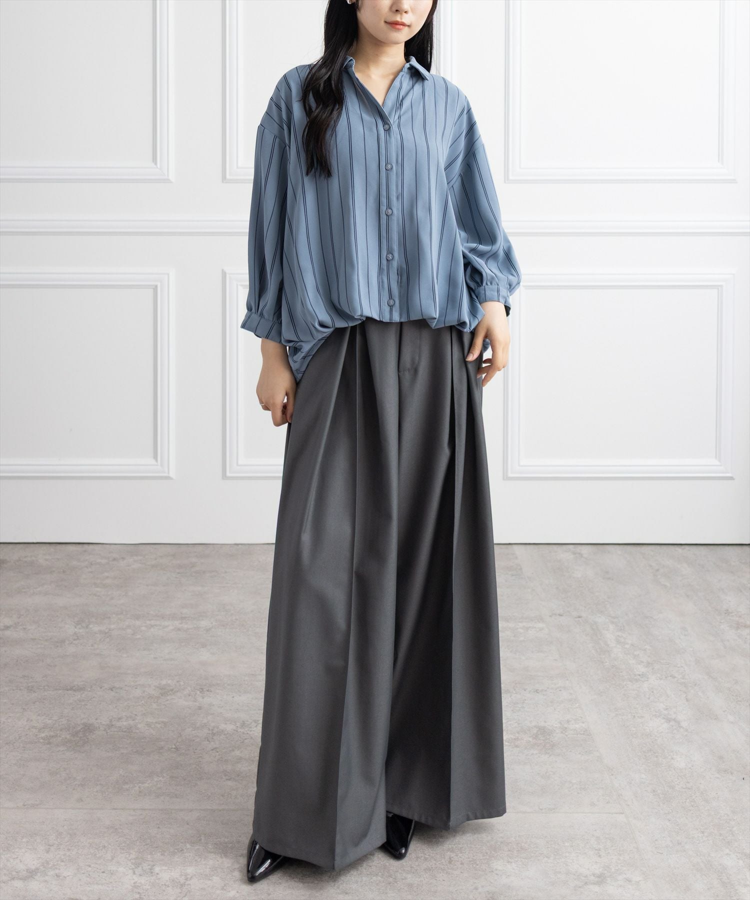 162cm/ブルーストライプ着用