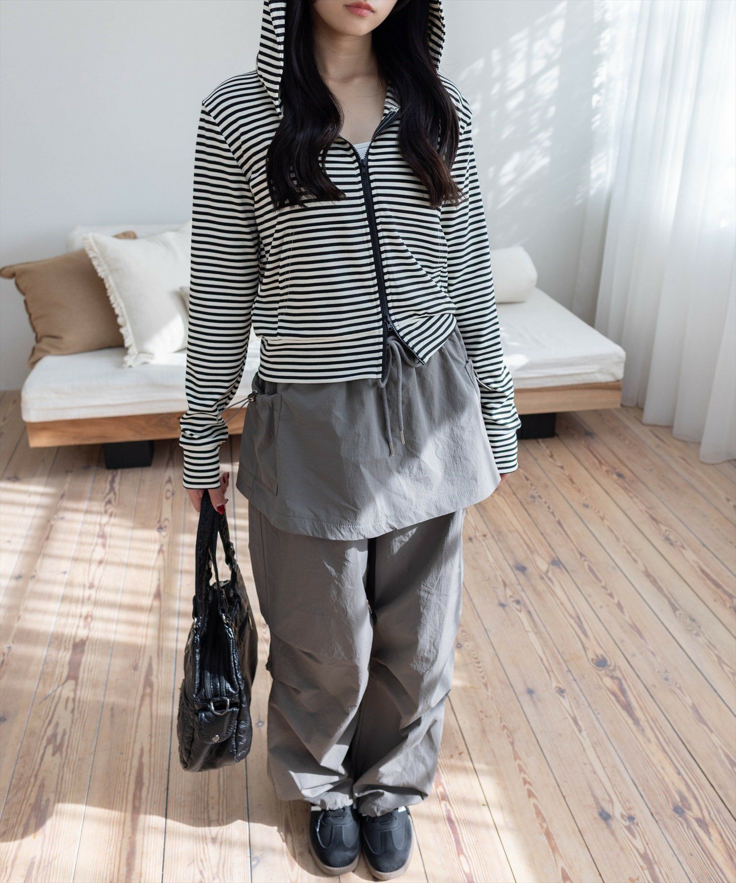 162㎝/カーキ着用