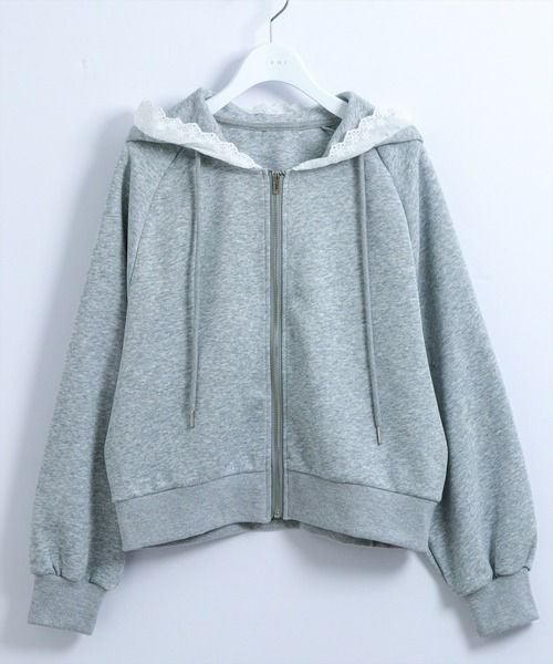 STAY MOTION≪WEB限定≫レース付きジップフーディー[ST1019