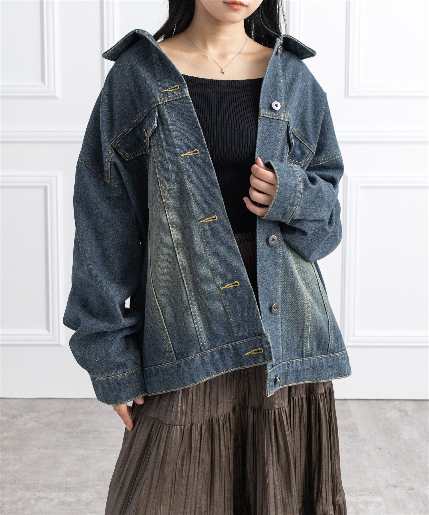 CLEAR BASIC≪再入荷≫オーバーサイズデニムジャケット[CL9309