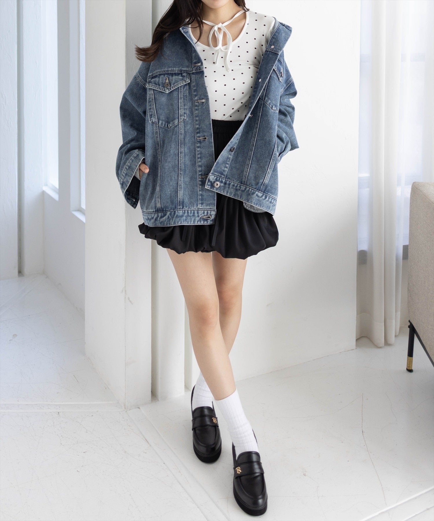 161cm/ブルー着用