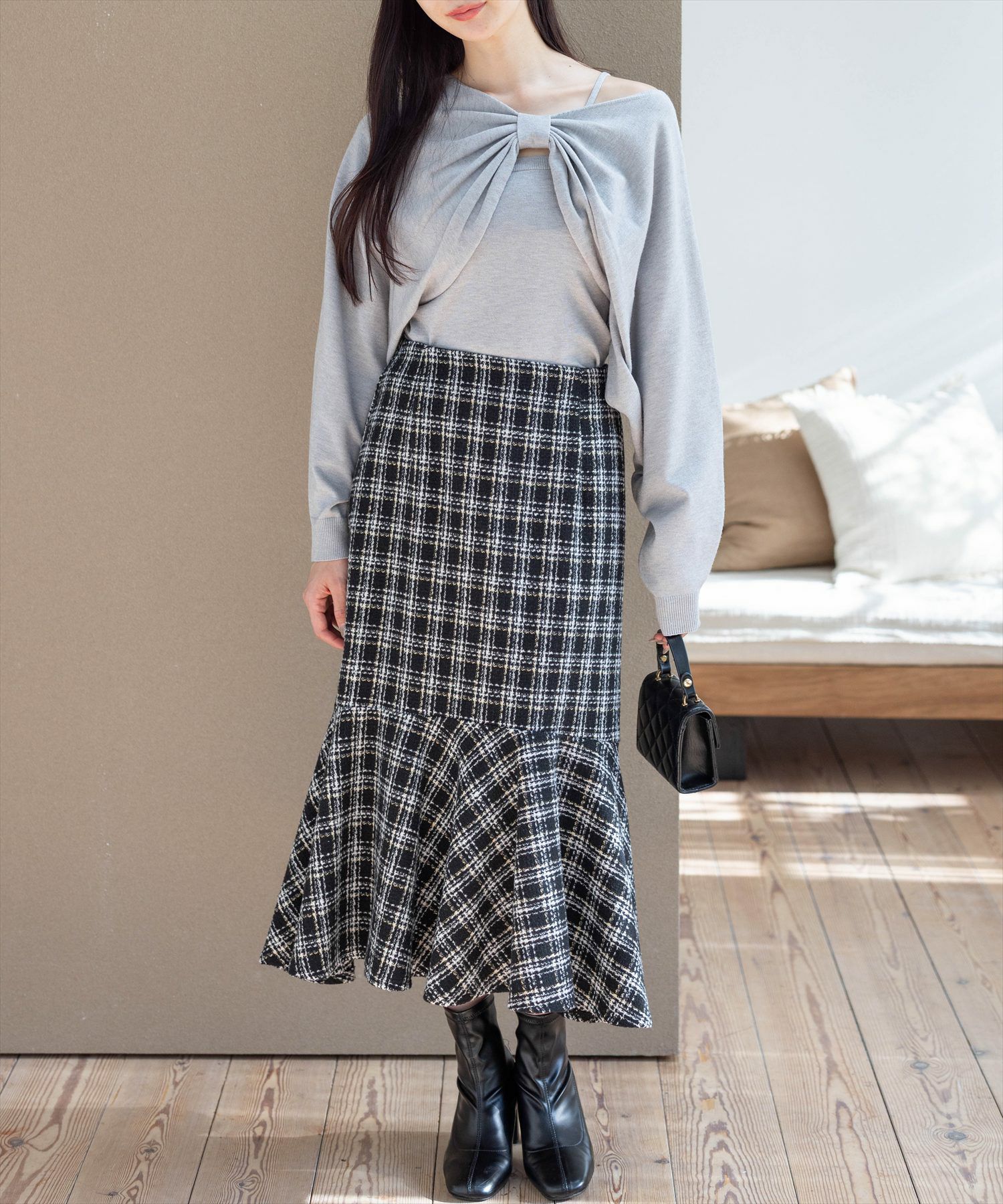 165cm/グレー着用