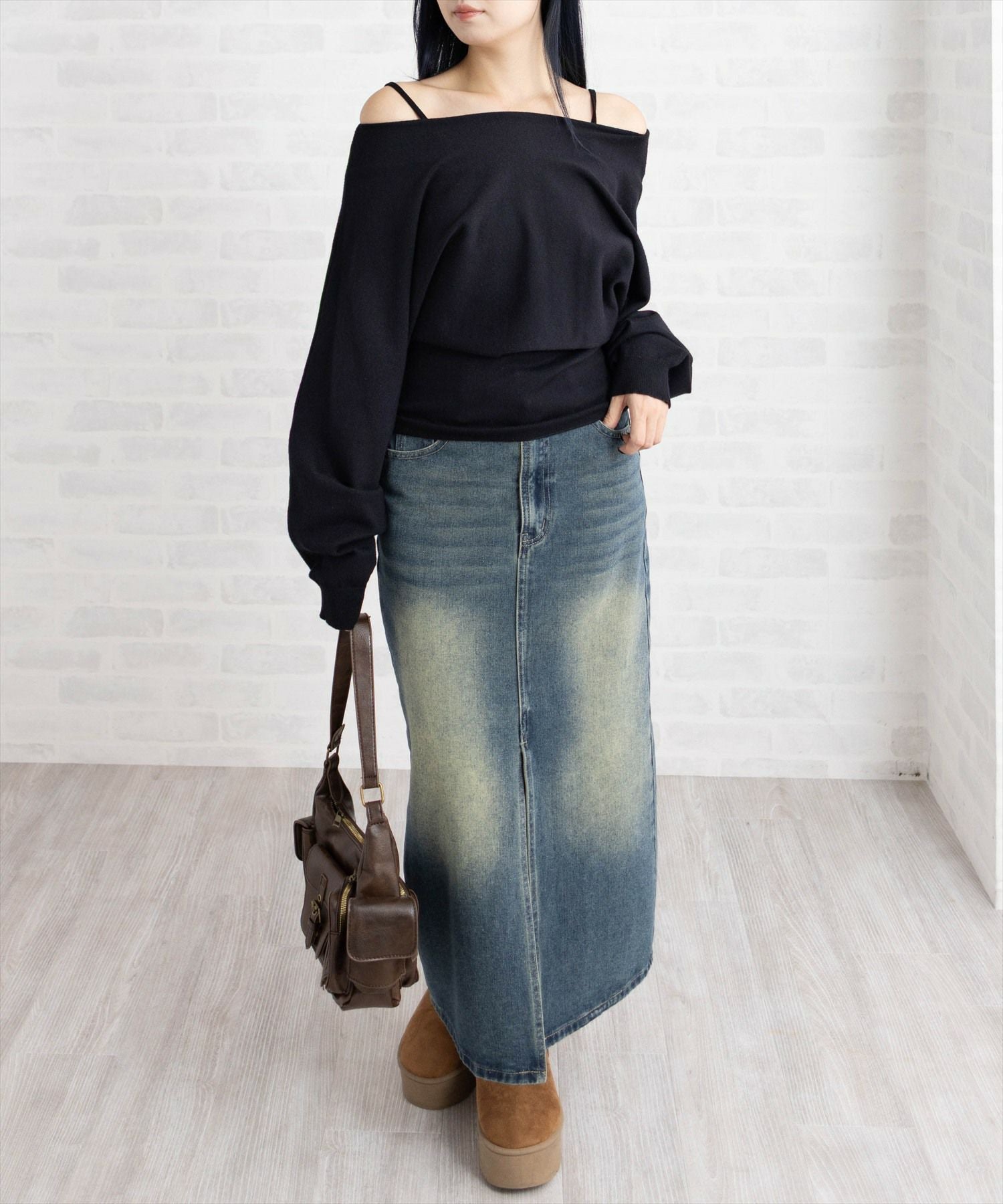 162cm/ブラック着用