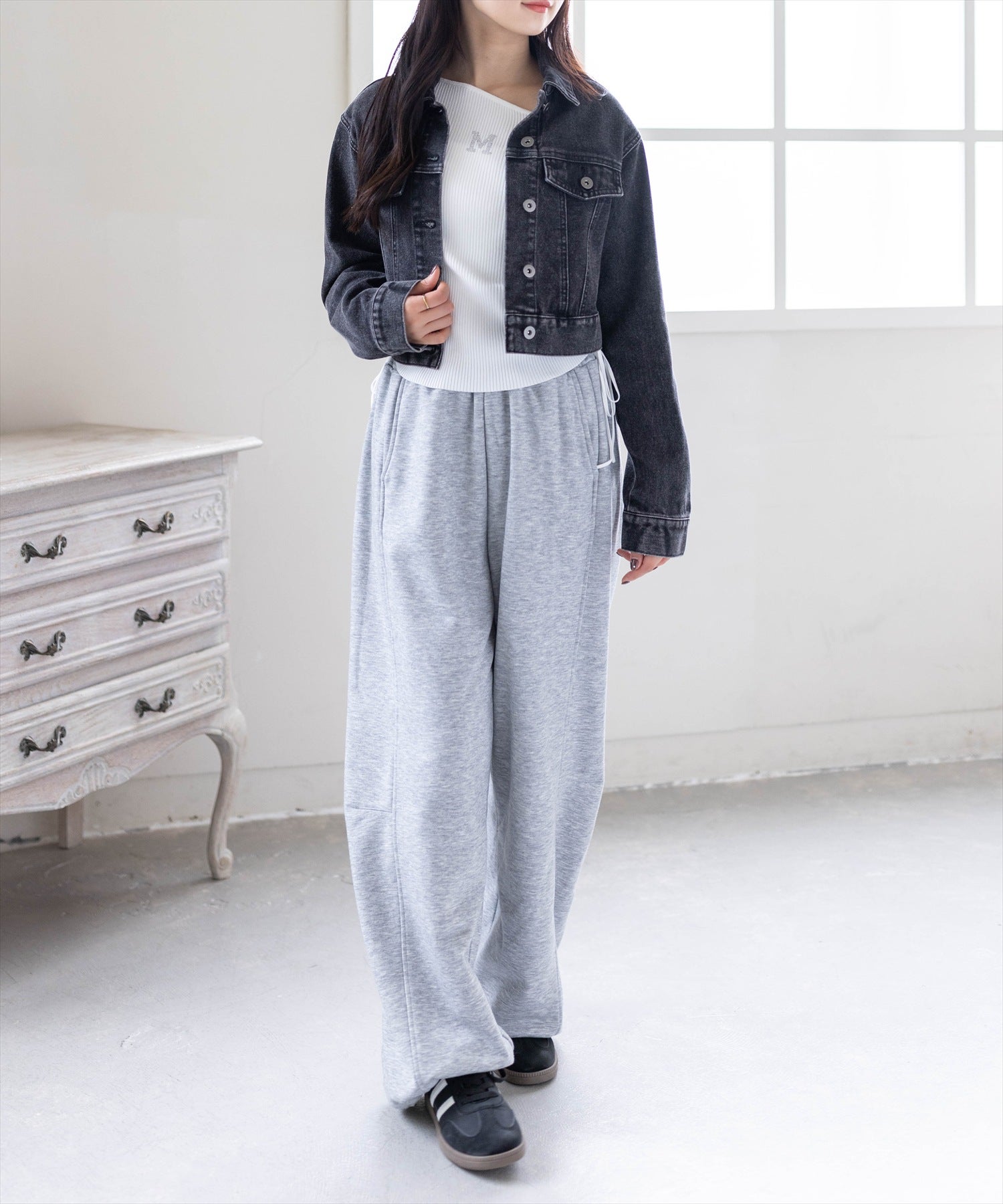 162cm/ブラック着用