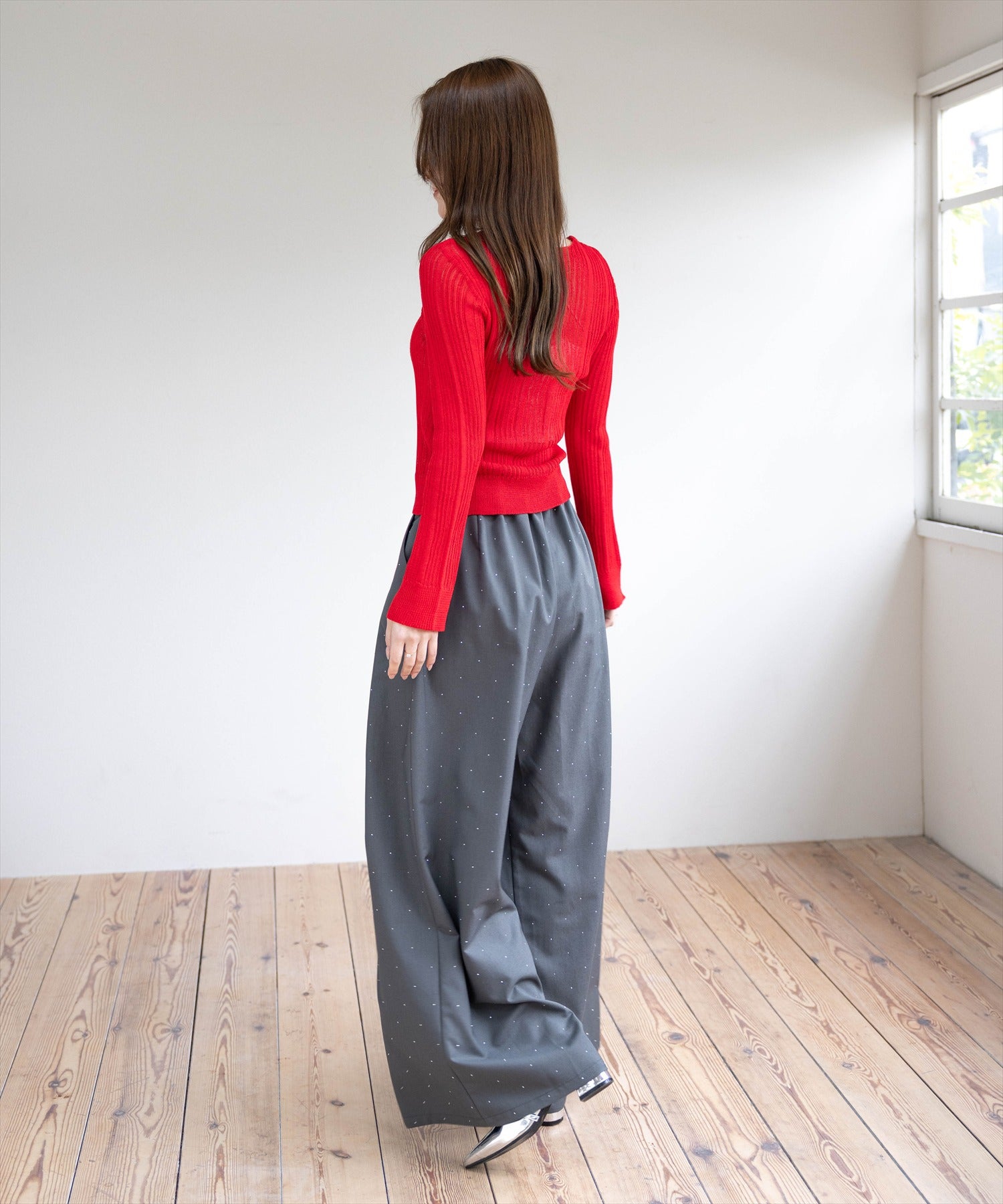 CLEAR BASIC≪再入荷≫タックデザインワイドパンツ(セット可)[CL9467