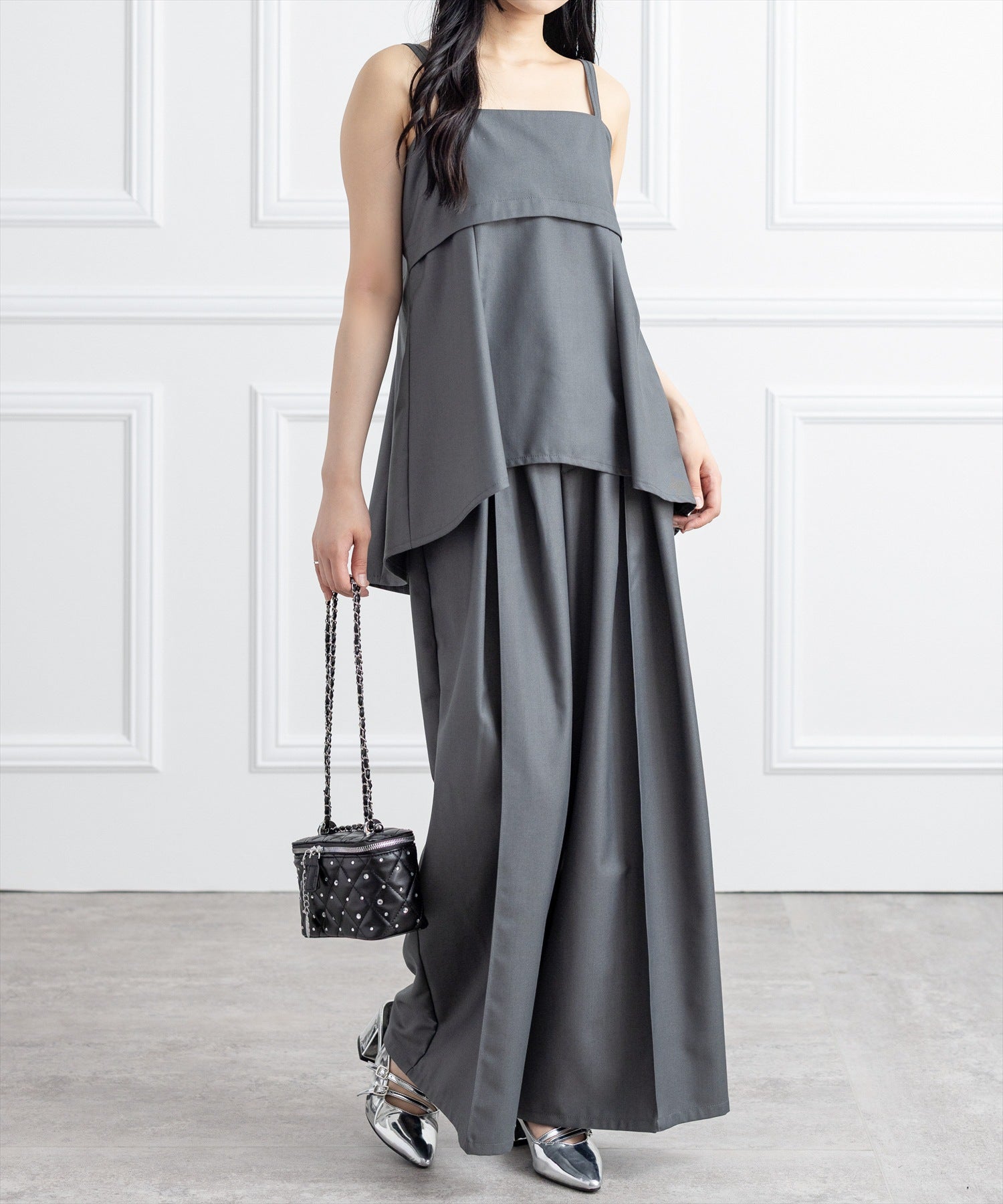 162cm/グレー着用