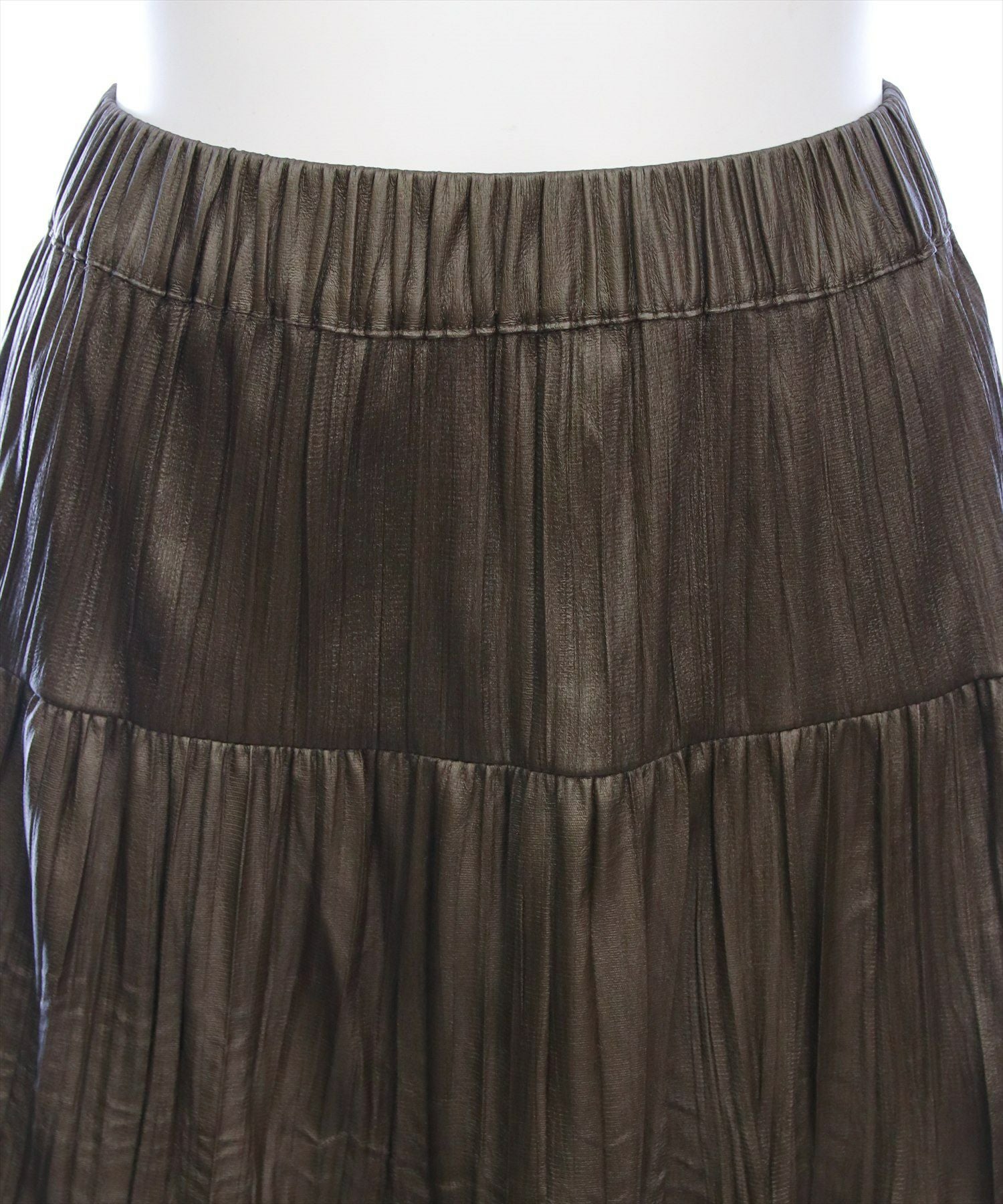 CLEAR BASIC≪再入荷≫フェイクレザーティアードロングスカート[CL9435