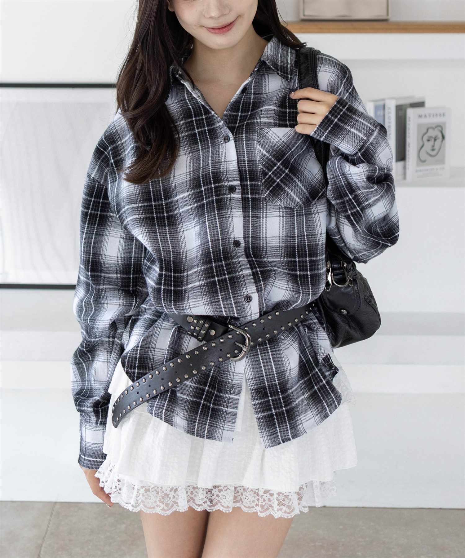 clear マルチwayオーバーチェックネルシャツ[CL9372] | レディース