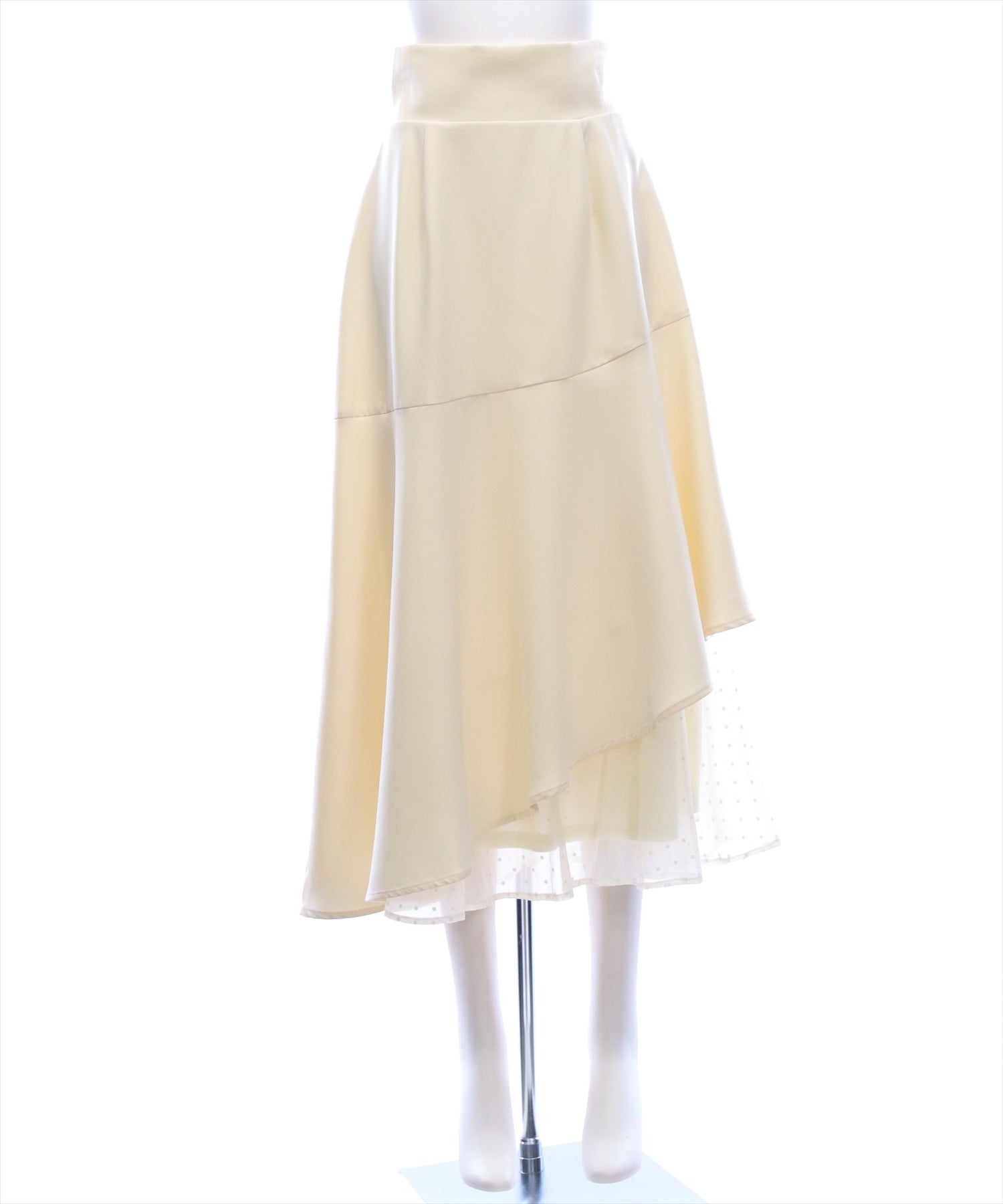 週末値下げ！BPNアシンメトリースカート CLEAR BASIC≪新色追加≫シアーチェックドッキングアシンメトリー