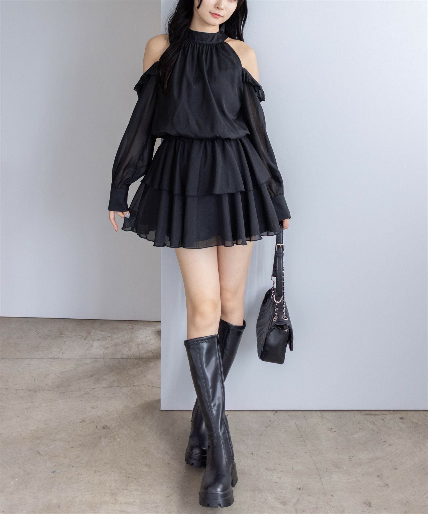 162cm/ブラック着用