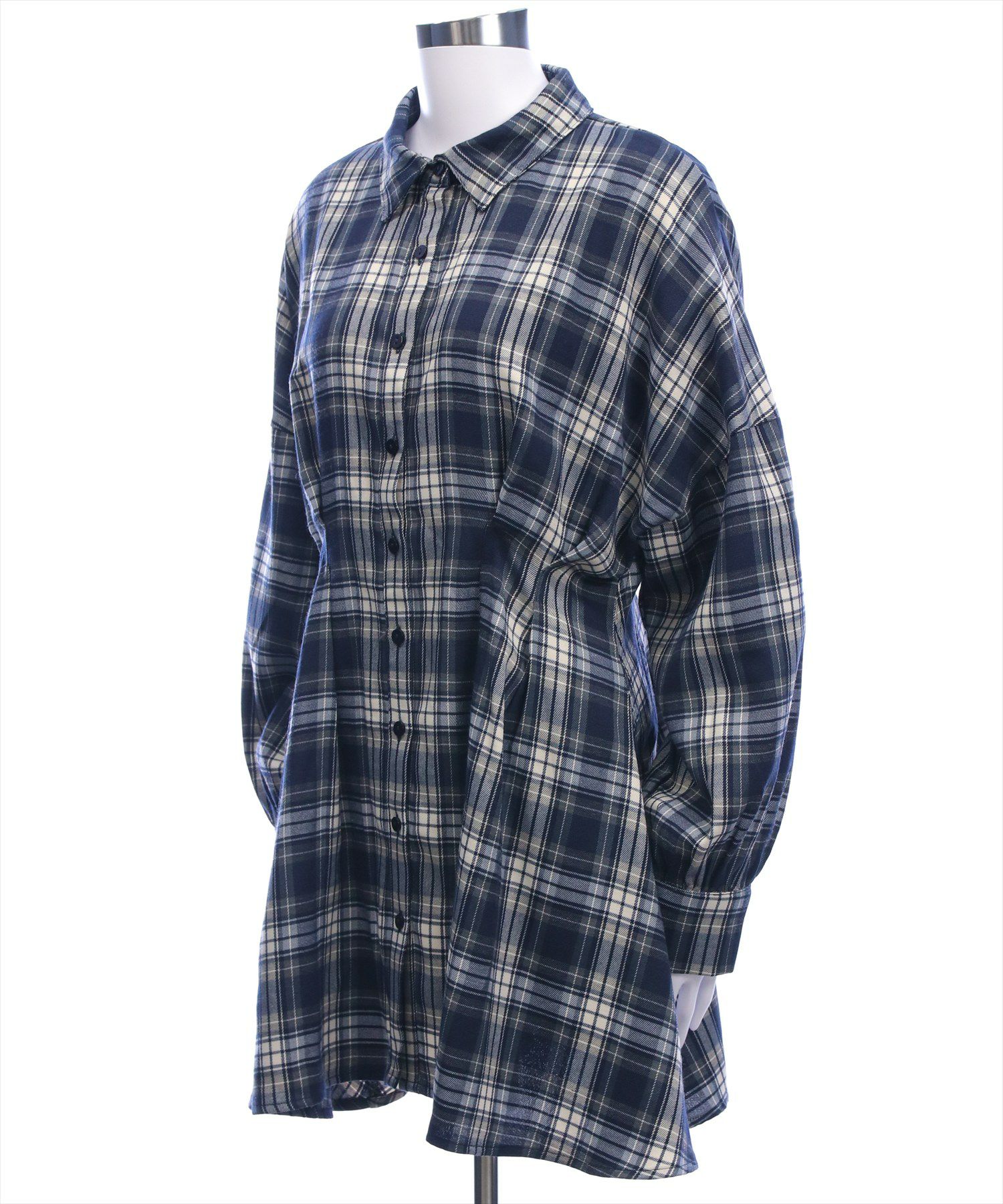 clear チェックシャツミニワンピース[CL9463] | レディース