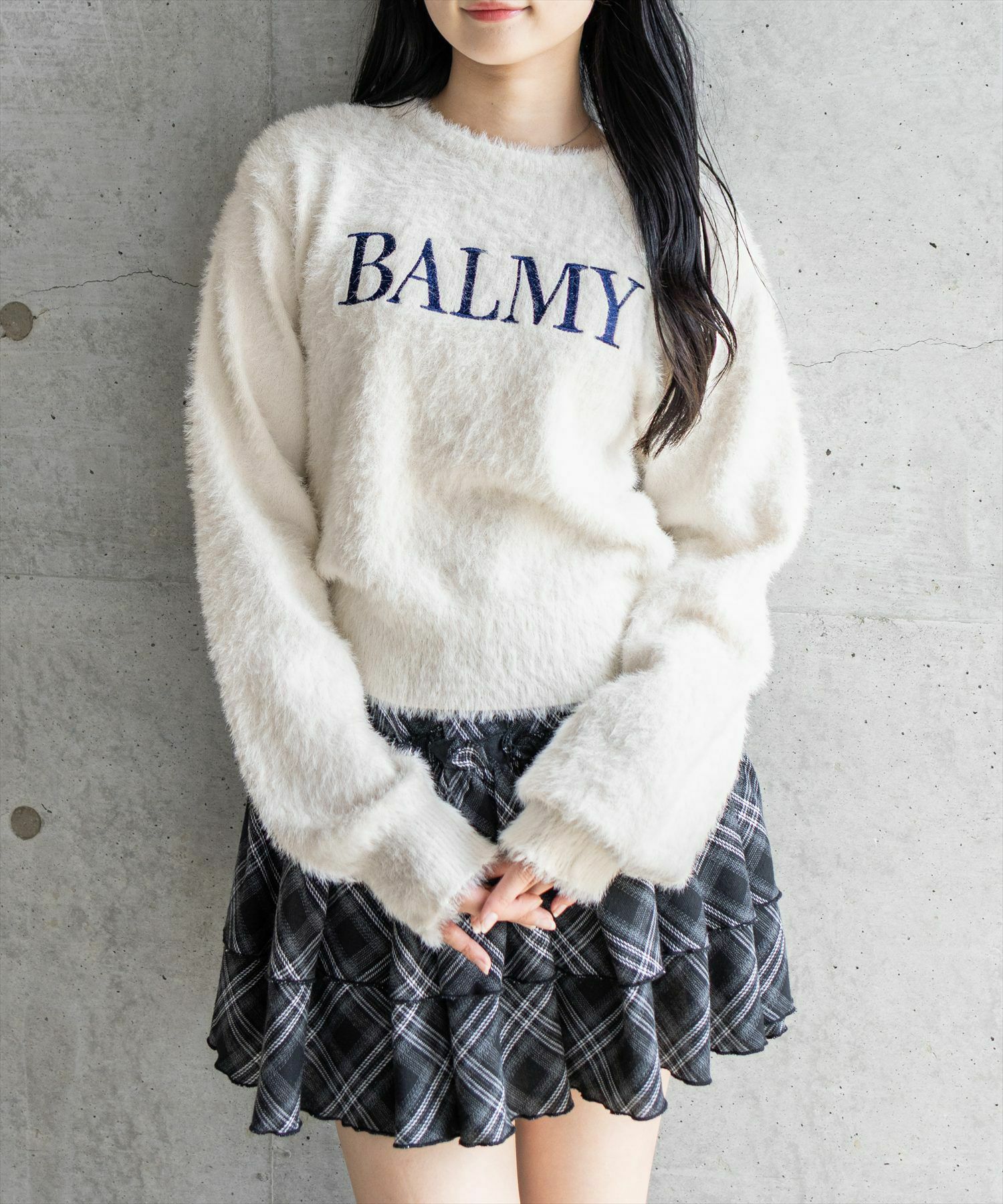 clear ロゴ刺繍フェザーニットトップス[CL9054] | レディース