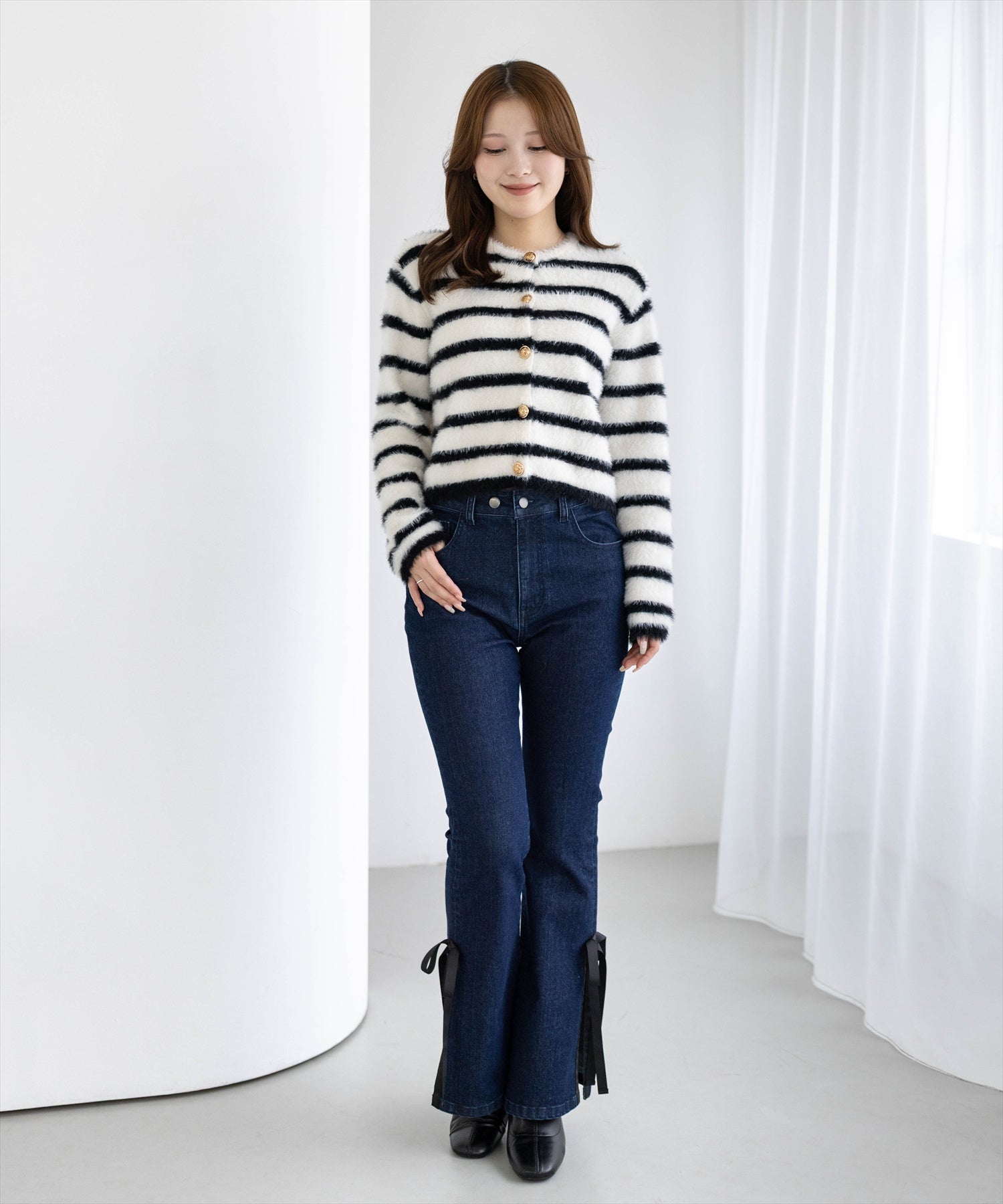 163cm/ブラック着用