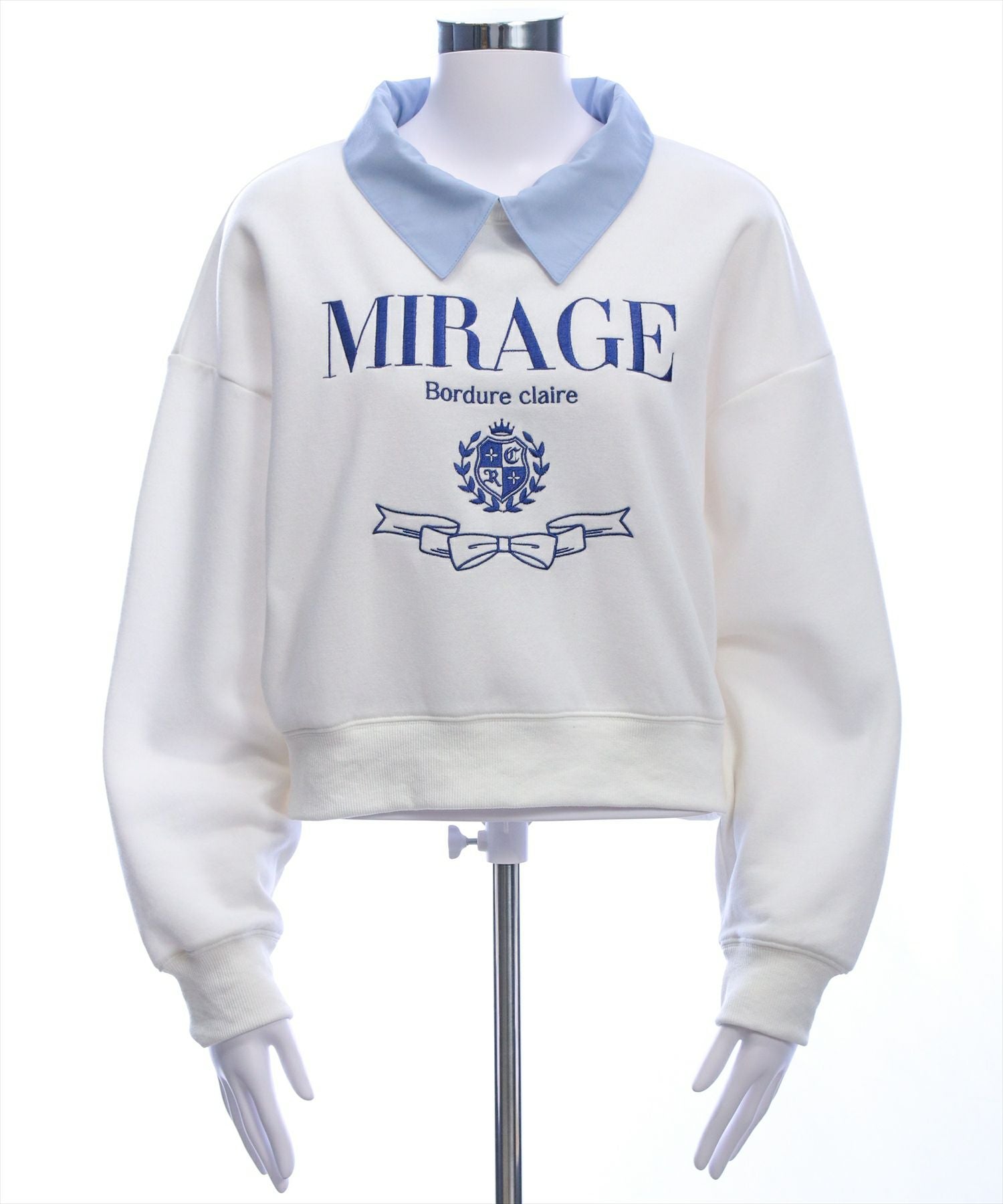 clear≪再入荷≫襟付き刺繍ロゴスウェット[CL9356] | レディース