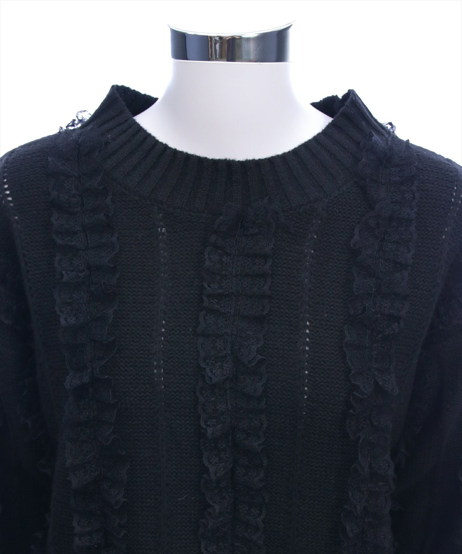 CLEAR BASIC レースフリルニットトップス[CL9487] | レディース