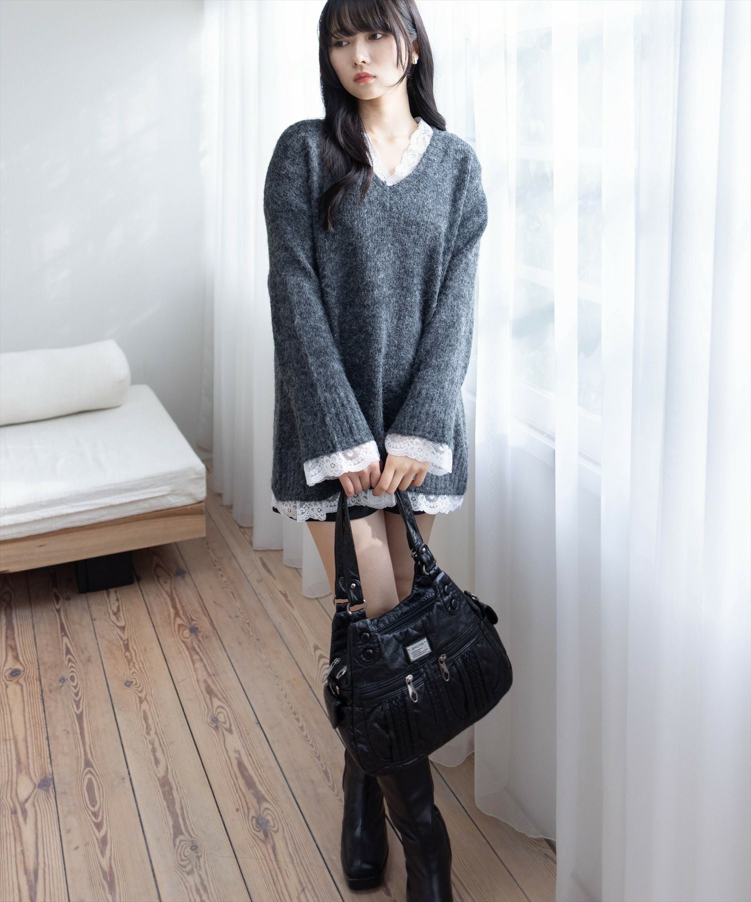 162cm/チャコールグレー