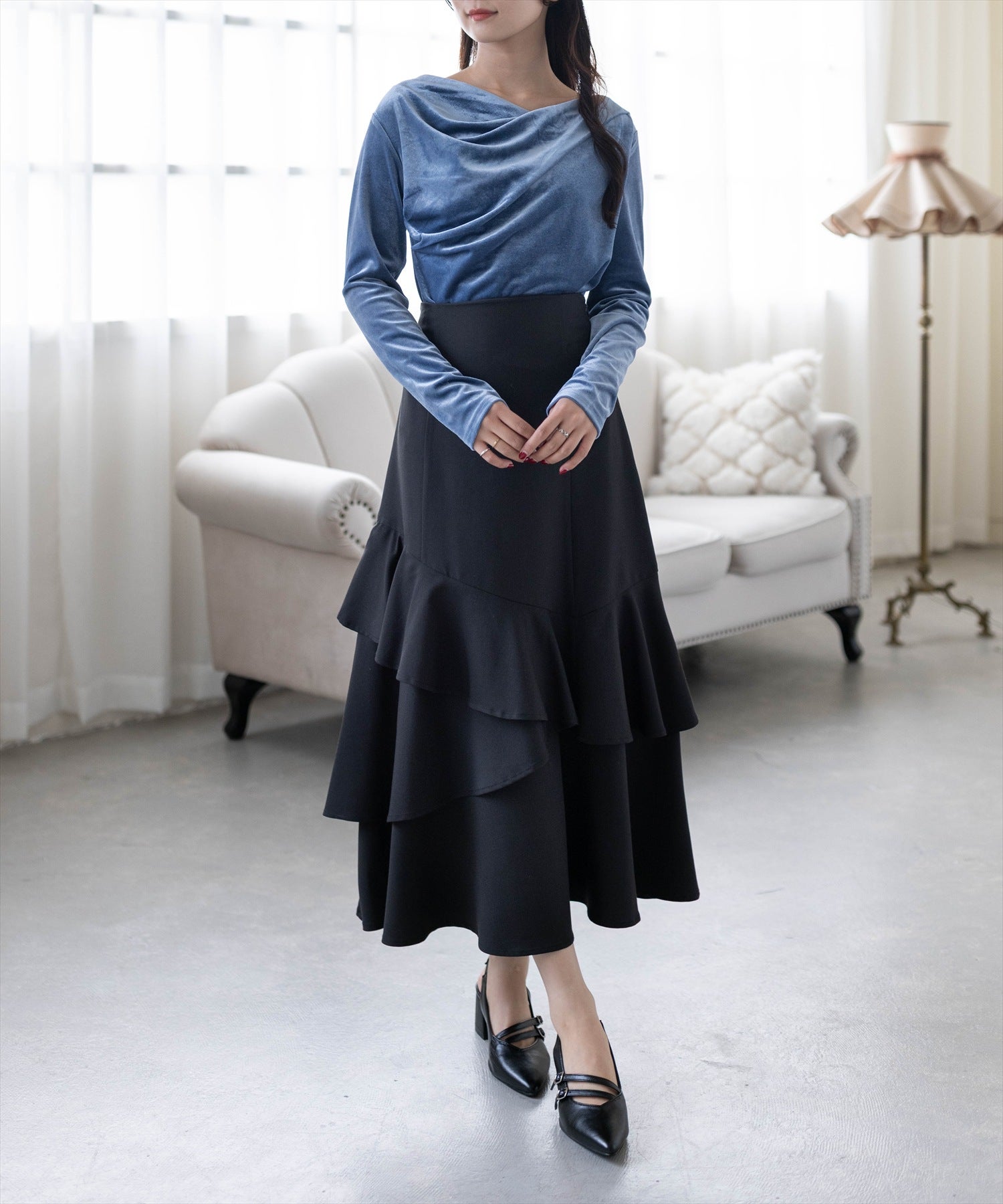 162cm/サックス着用