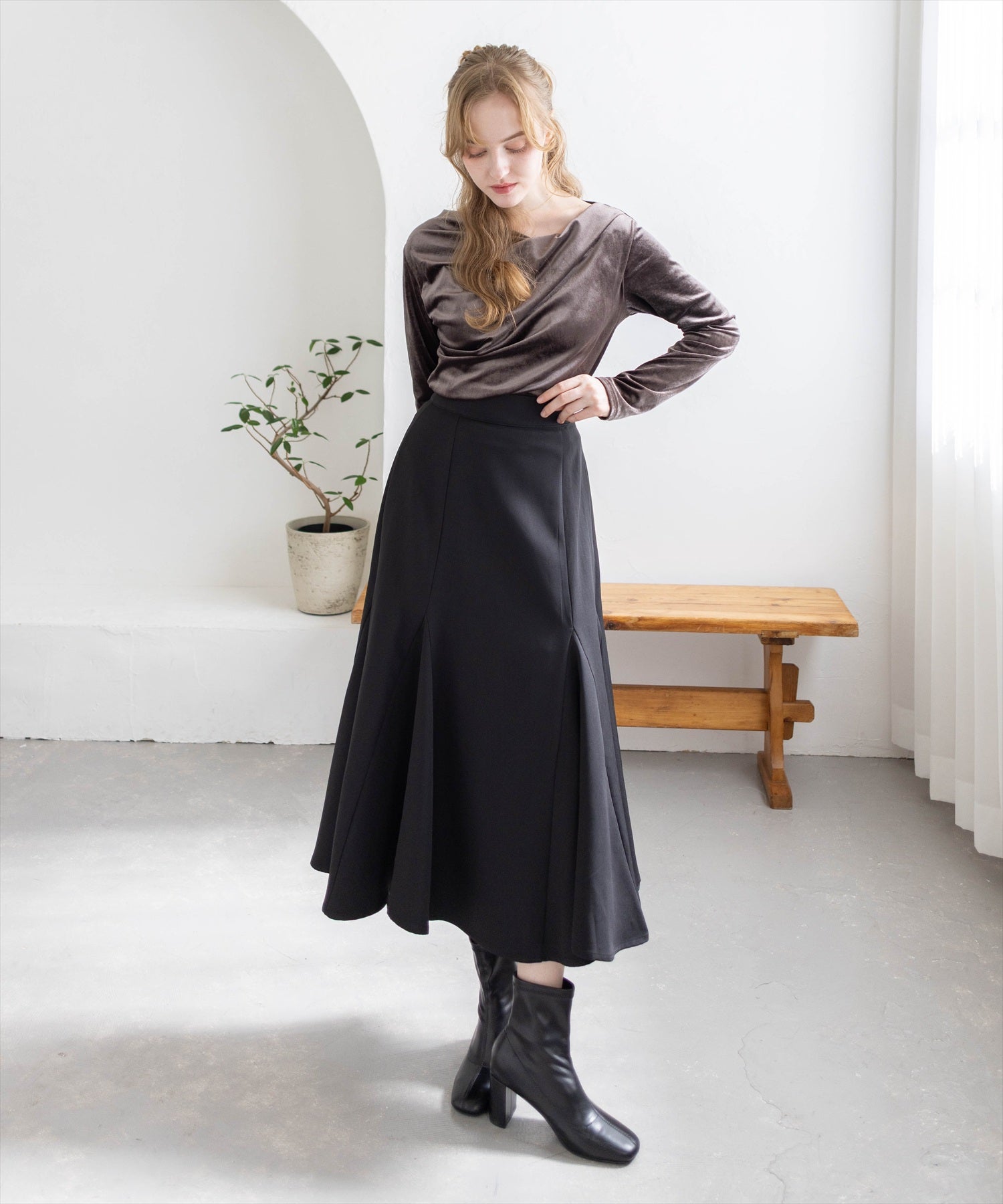 168cm/モカ着用