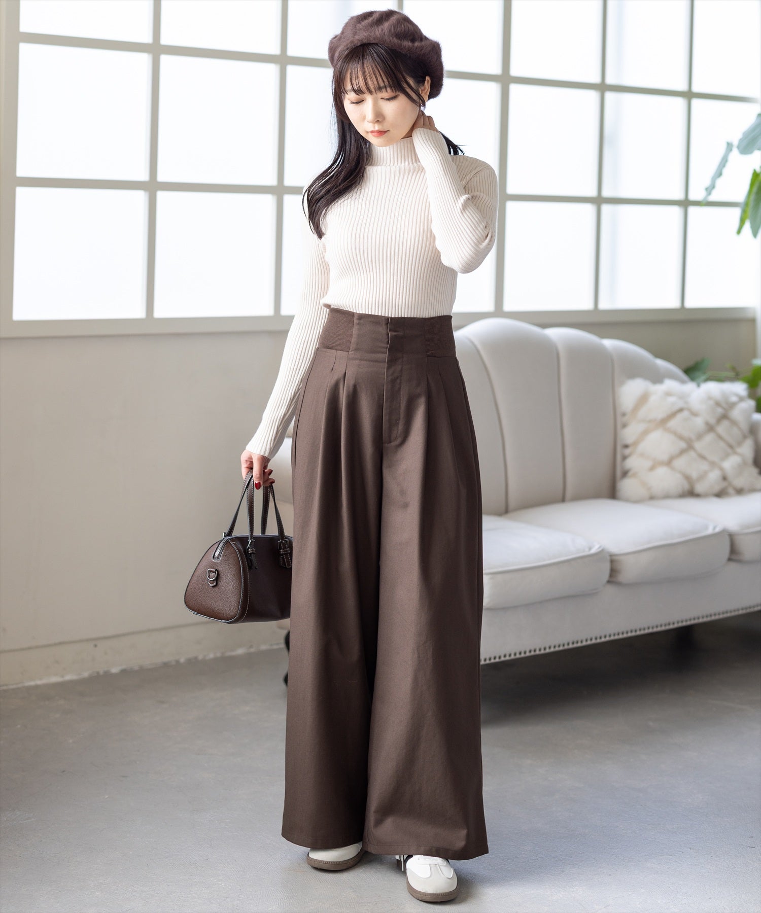 162cm/ブラウン F着用