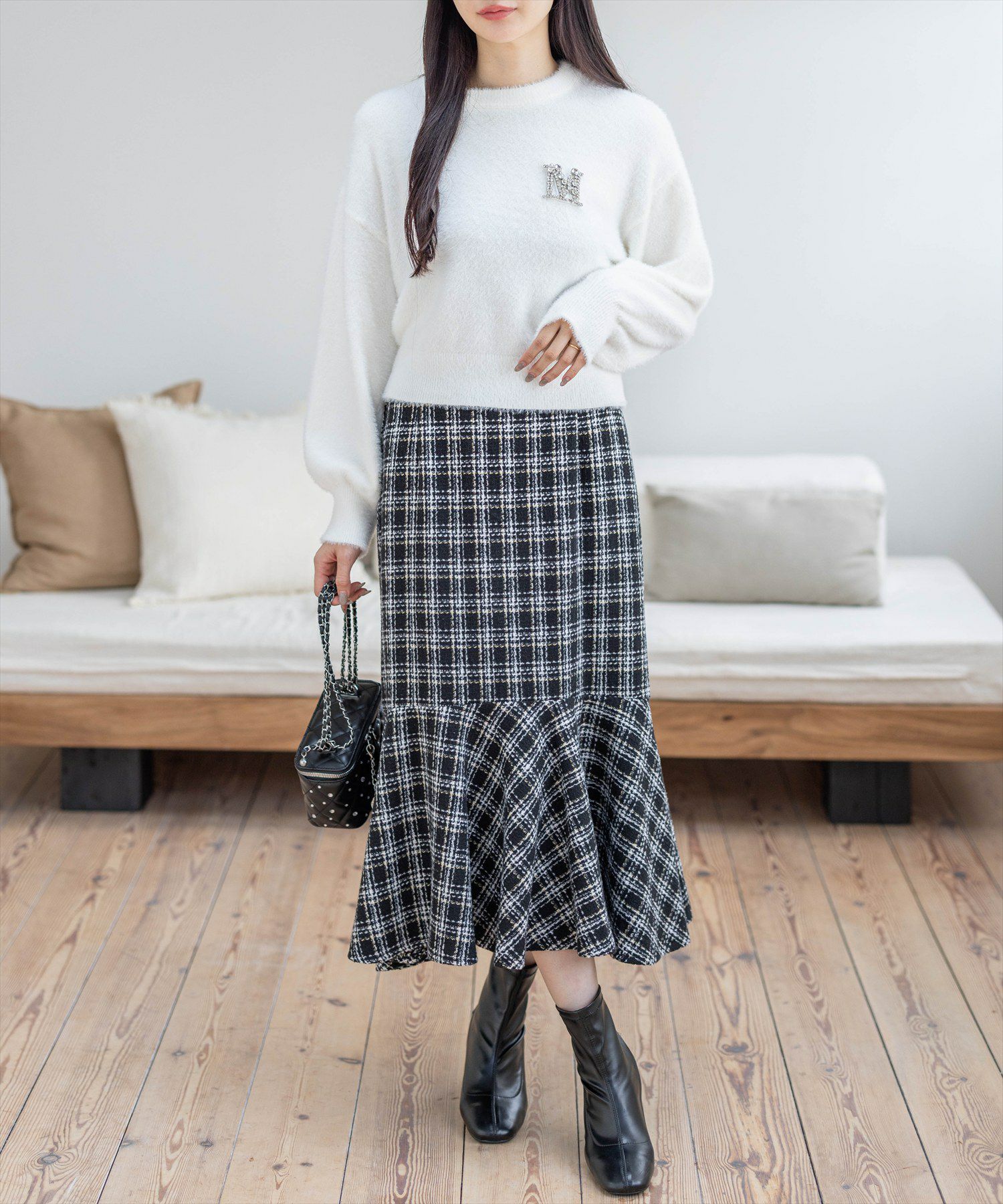 CLEAR BASIC ビジューニットトップス[CL9494] | レディース