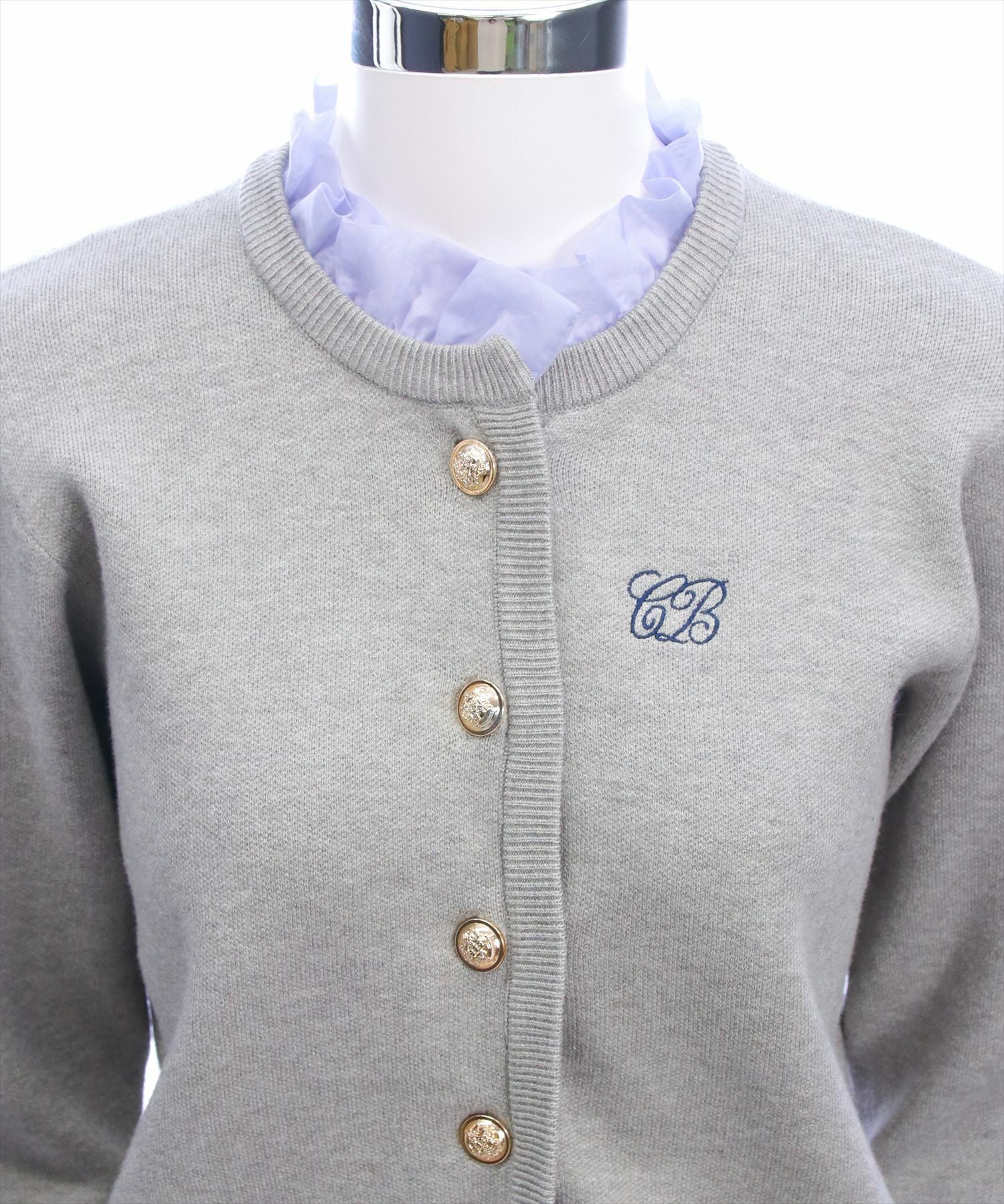 CLEAR BASIC 刺繍入りフリルニットカーディガン[CL9489] | レディース