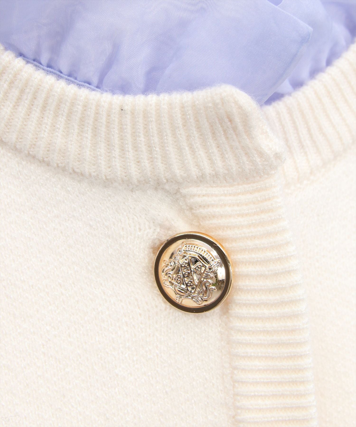 CLEAR BASIC 刺繍入りフリルニットカーディガン[CL9489] | レディース