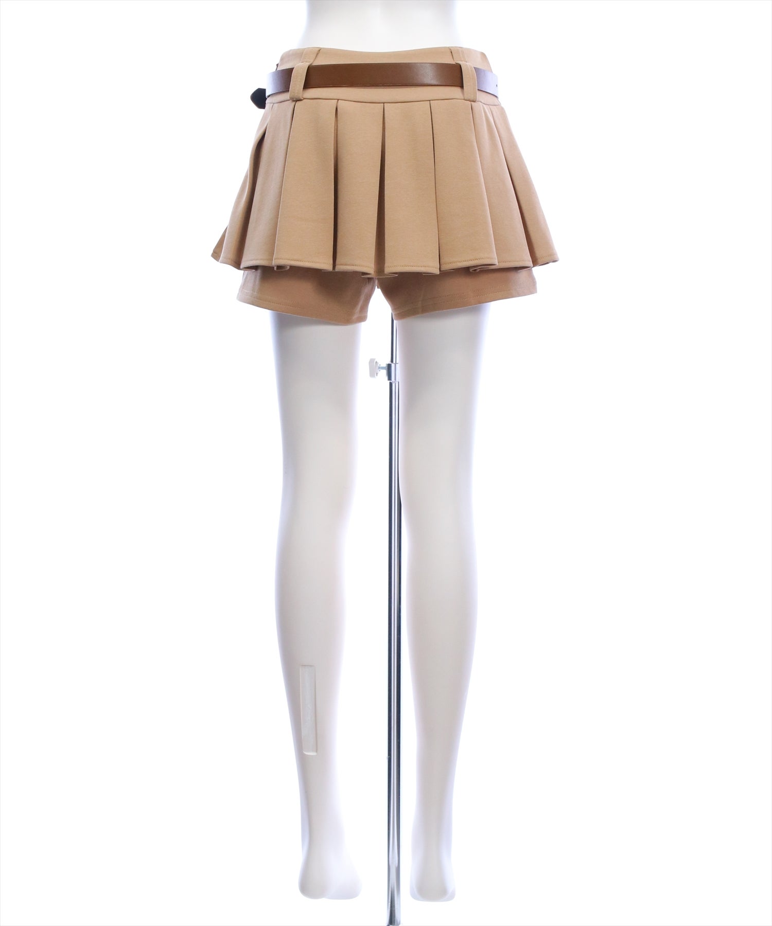 clear≪再入荷≫ベルト付きプリーツミニスカートパンツ[CL9679