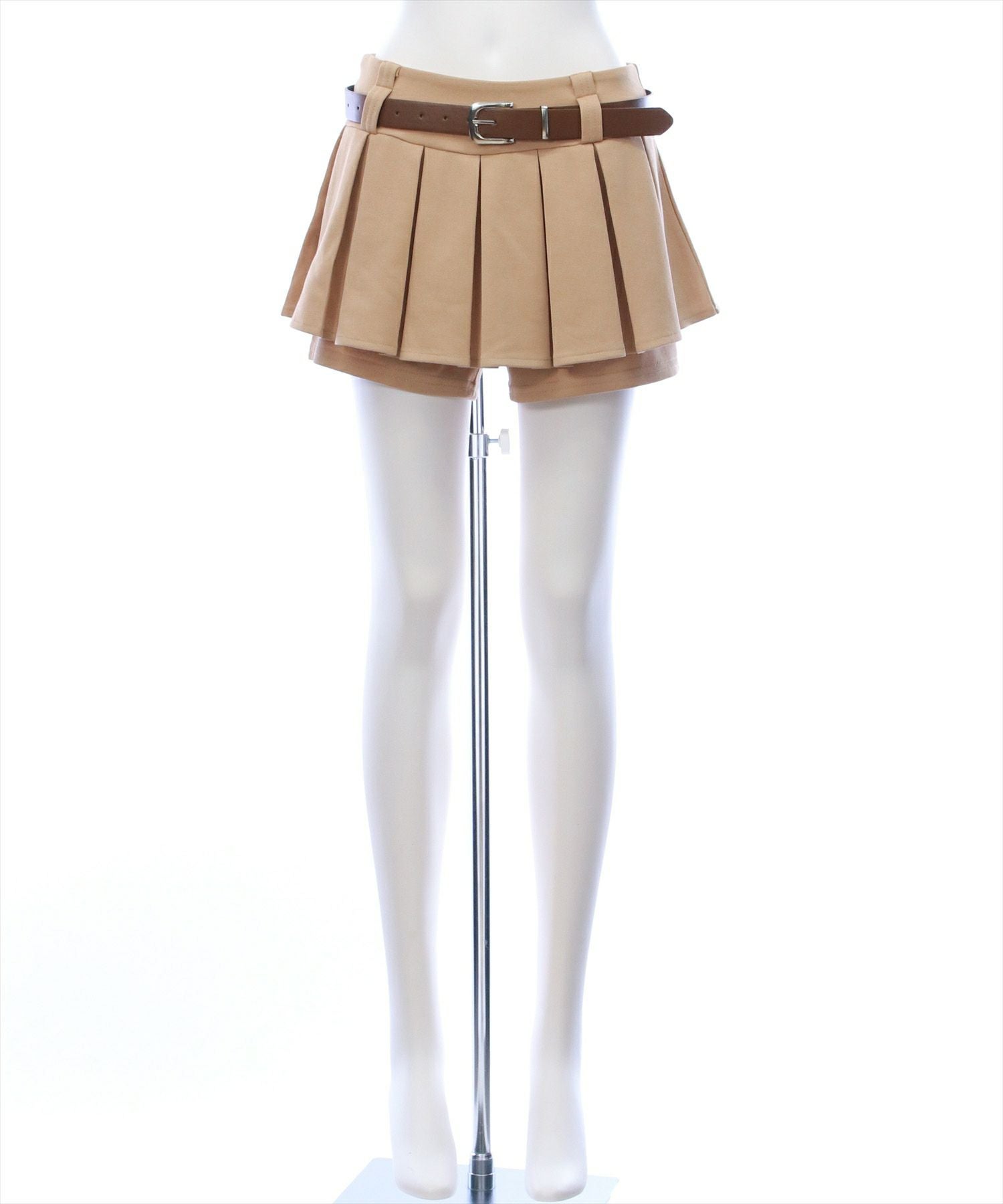 clear≪新色追加≫ベルト付きプリーツミニスカート[CL9679