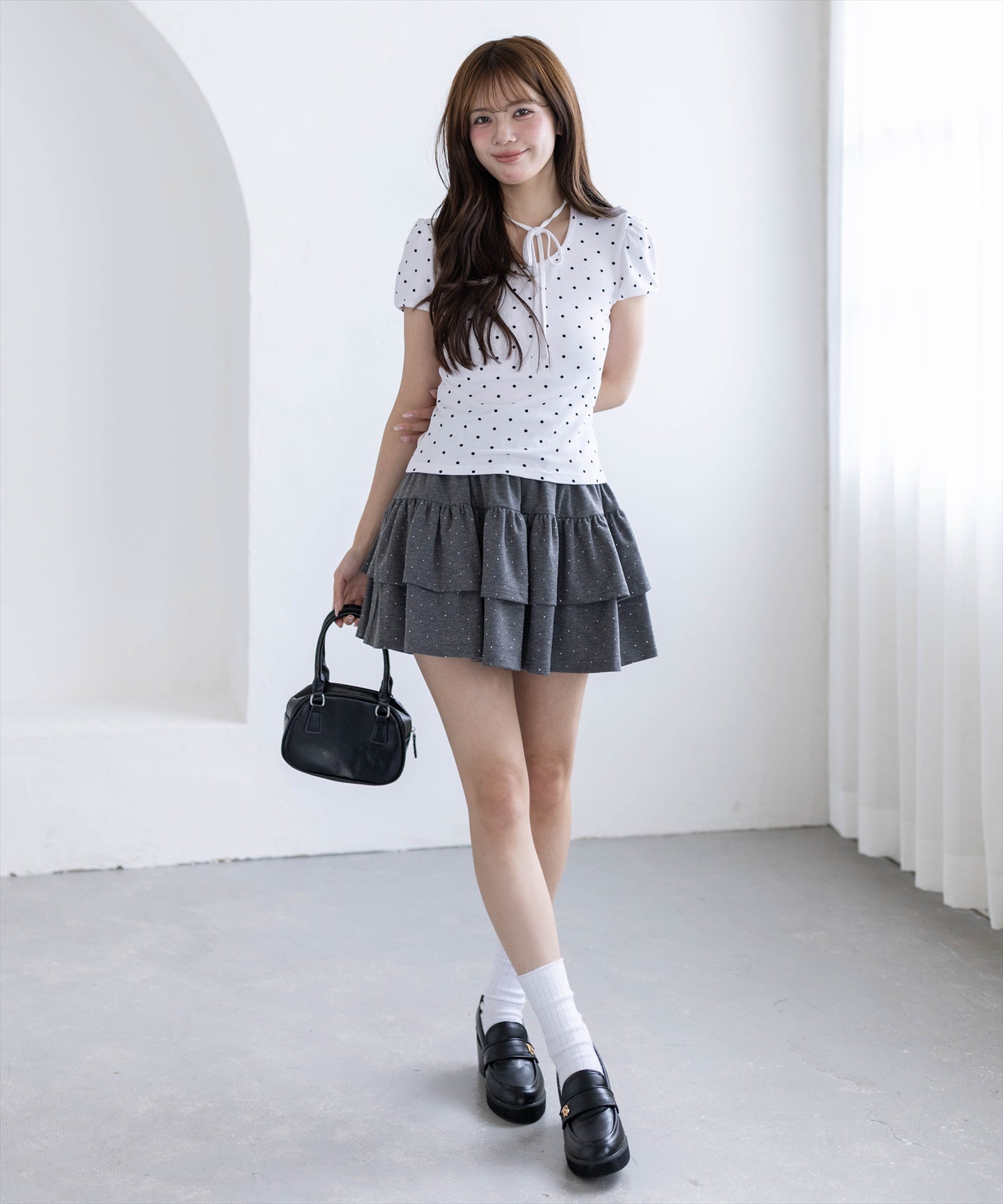 161cm/チャコールグレー着用