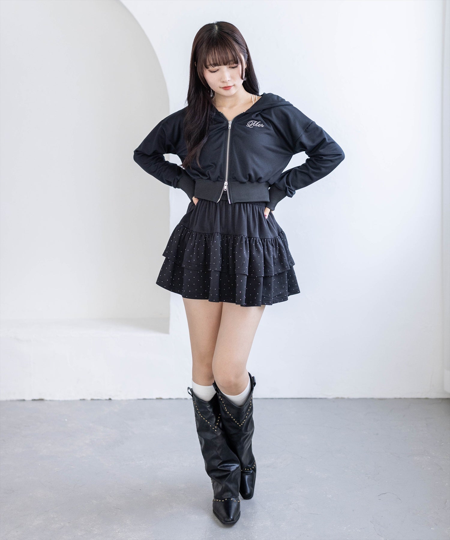 162cm/ブラック着用