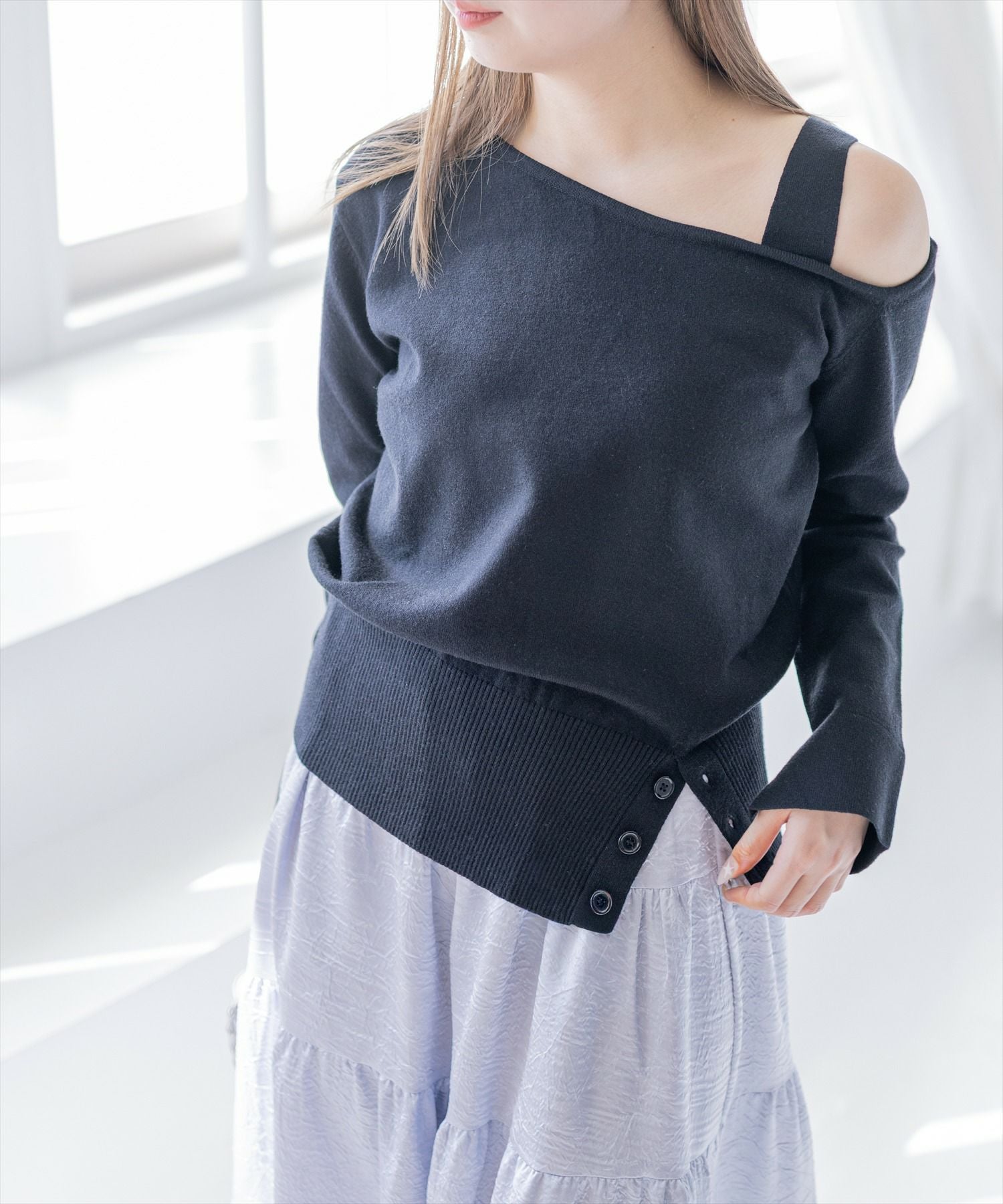 H BEAUTY&amp;YOUTH ワンショルダートップス 新作 ビューティー＆ユース ユナイテッドアローズのワンショルダーの商品