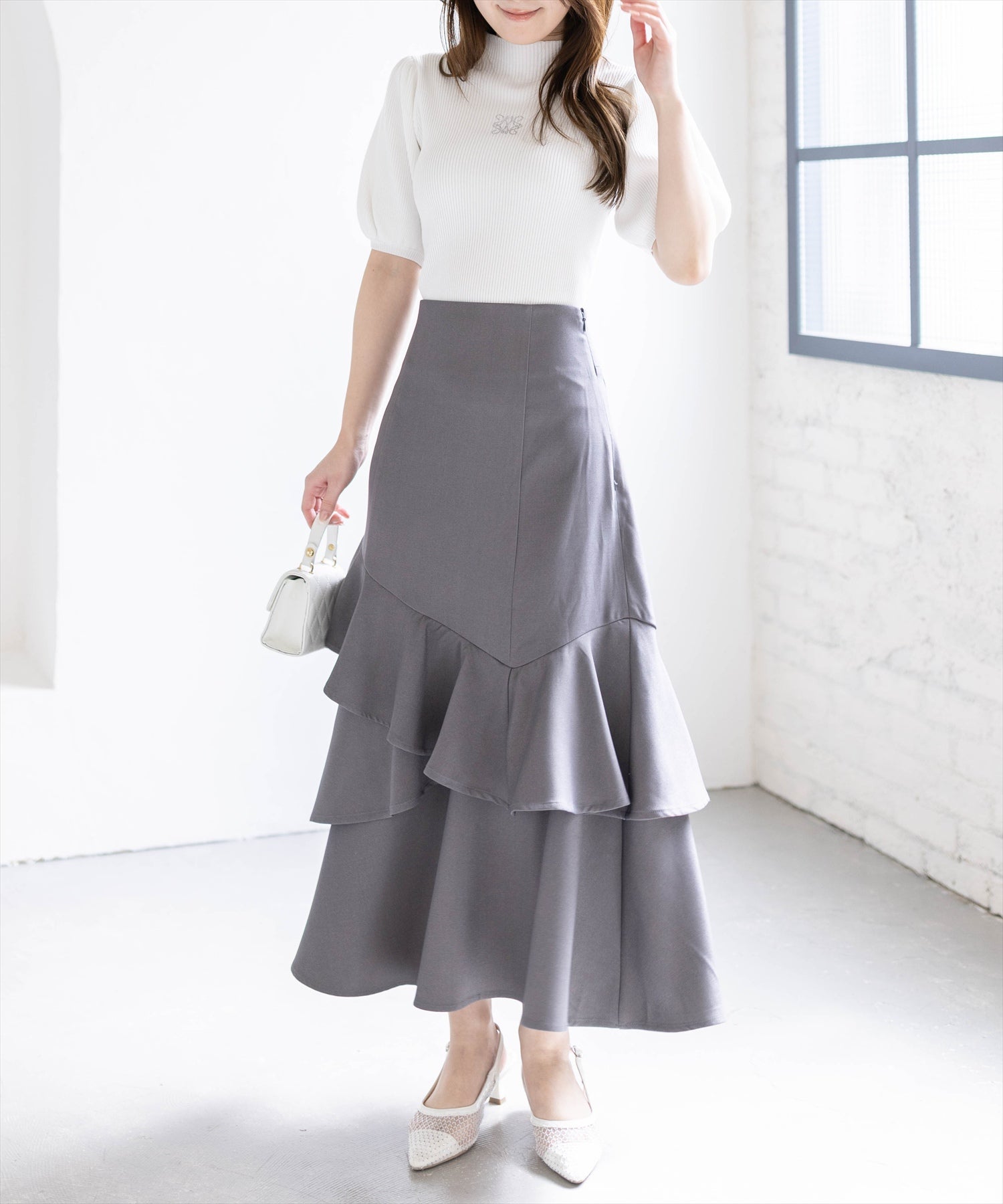 163cm/グレー F着用