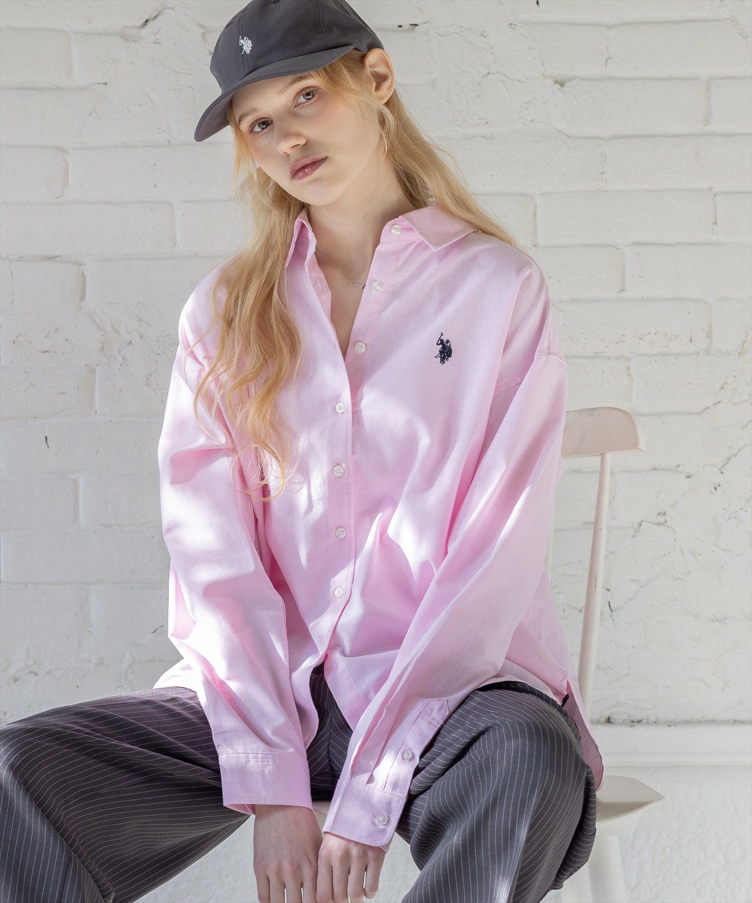 服/ファッション USPLOASSN clear U.S. POLO ASSN. オーバーサイズオックスシャツ[CL9558