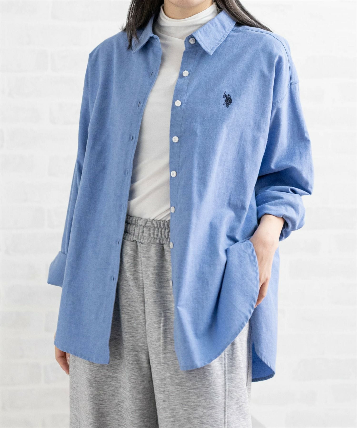 clear U.S. POLO ASSN. オーバーサイズオックスシャツ[CL9558