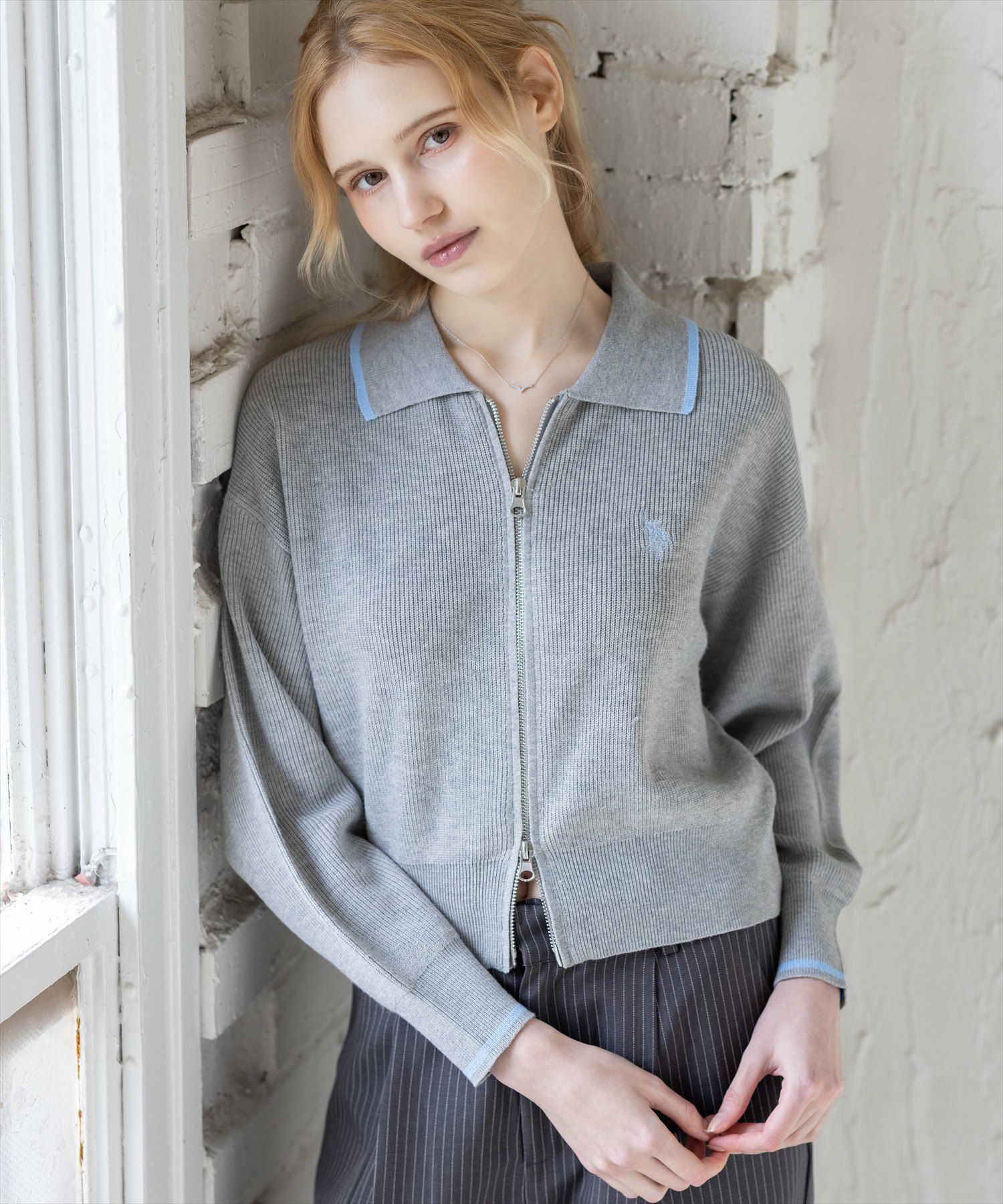 clear U.S. POLO ASSN. ダブルジップニットトップス[CL9559