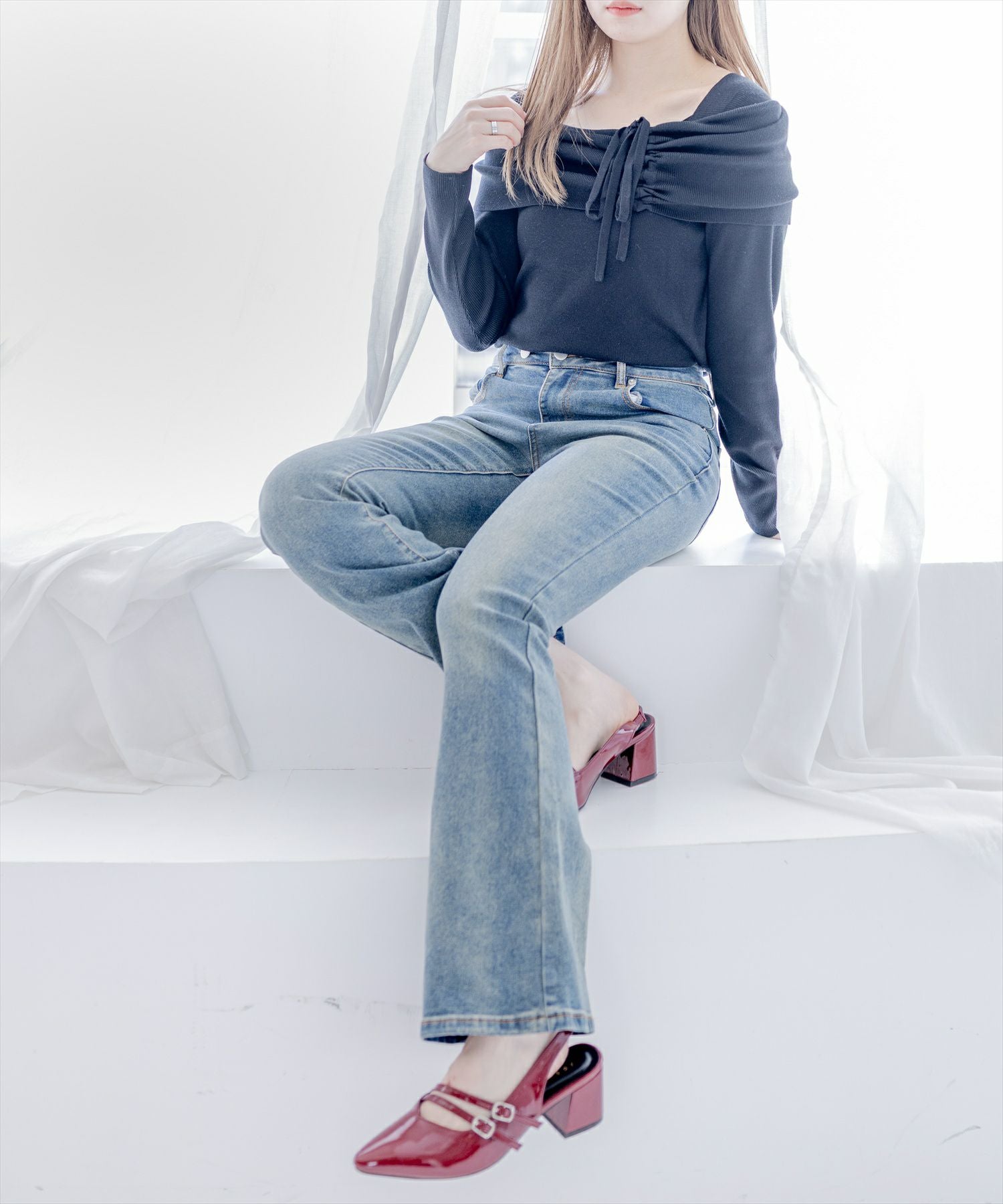 160cm/ブラック着用