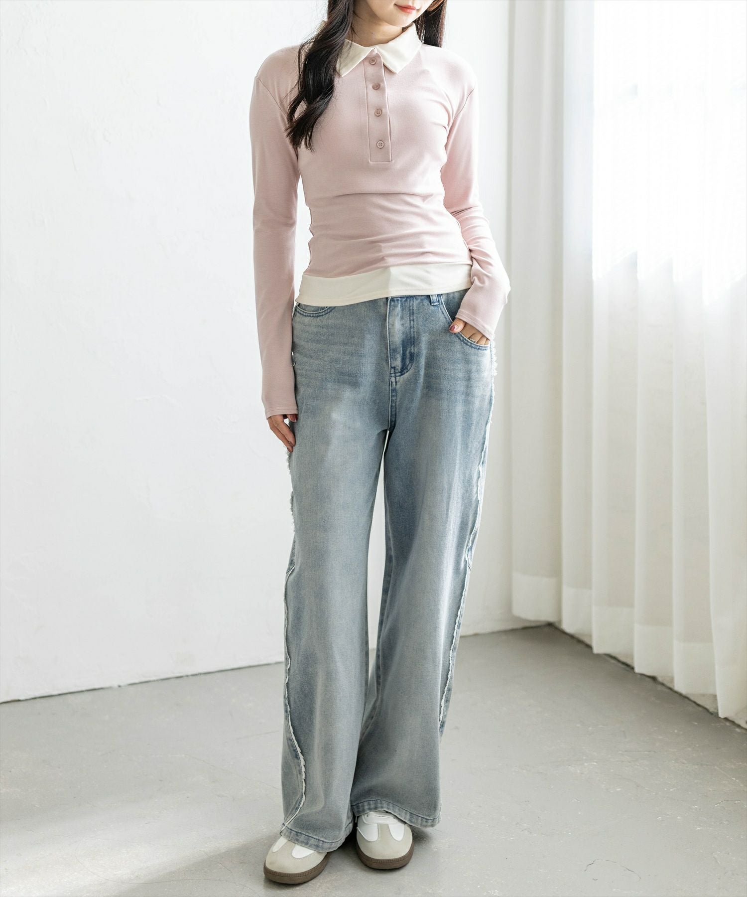 162cm/ピンク着用