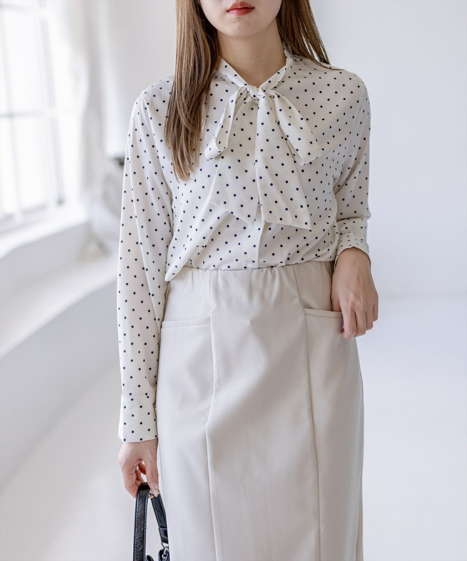 マルチアソートボウタイリボンブラウス clear