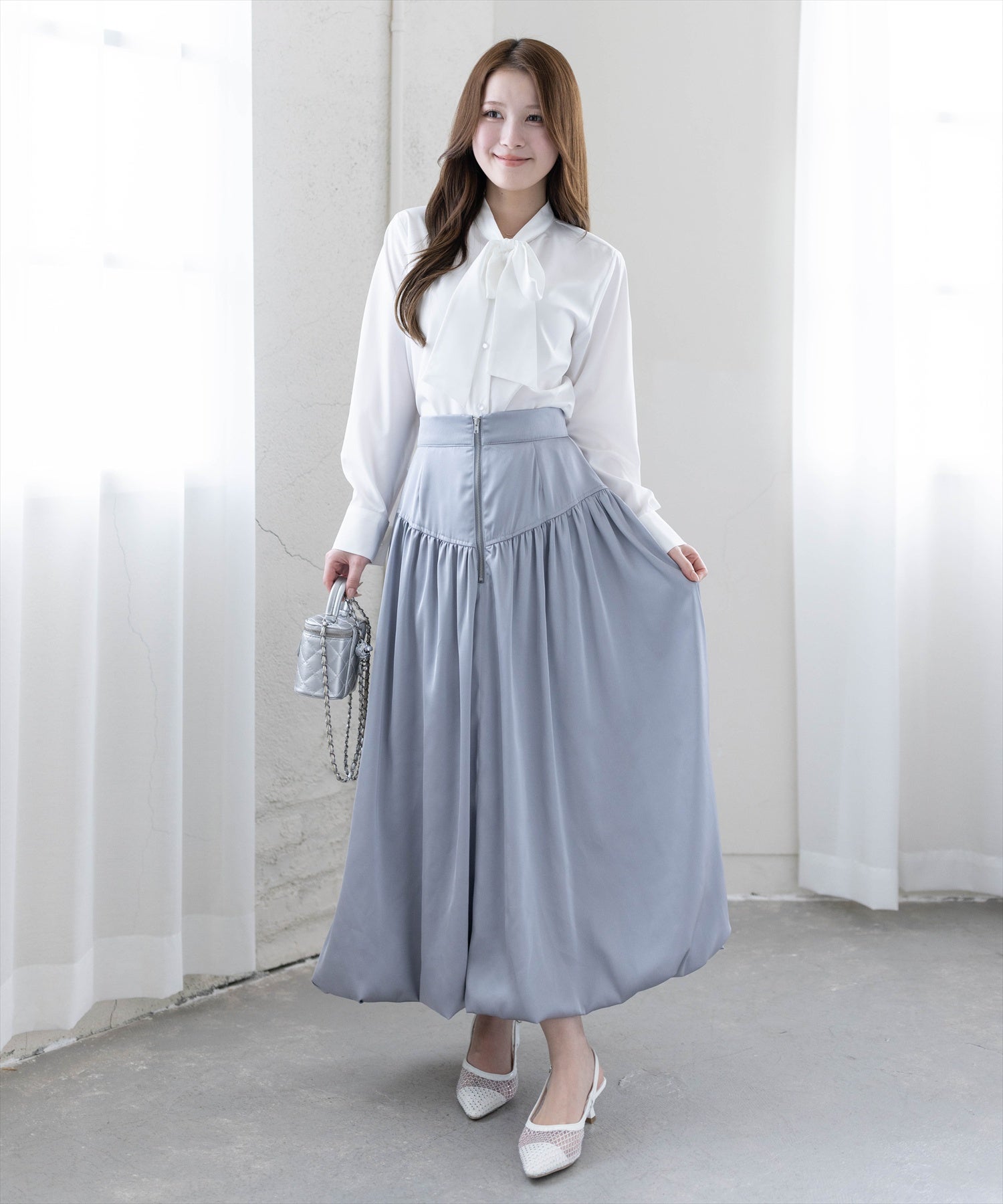 163cm/オフホワイト着用