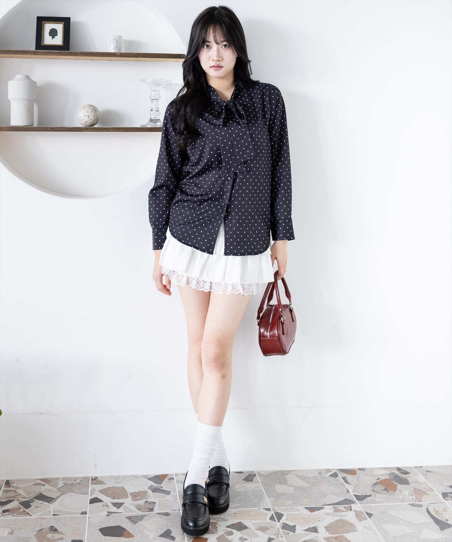 167cm/ブラックドット着用