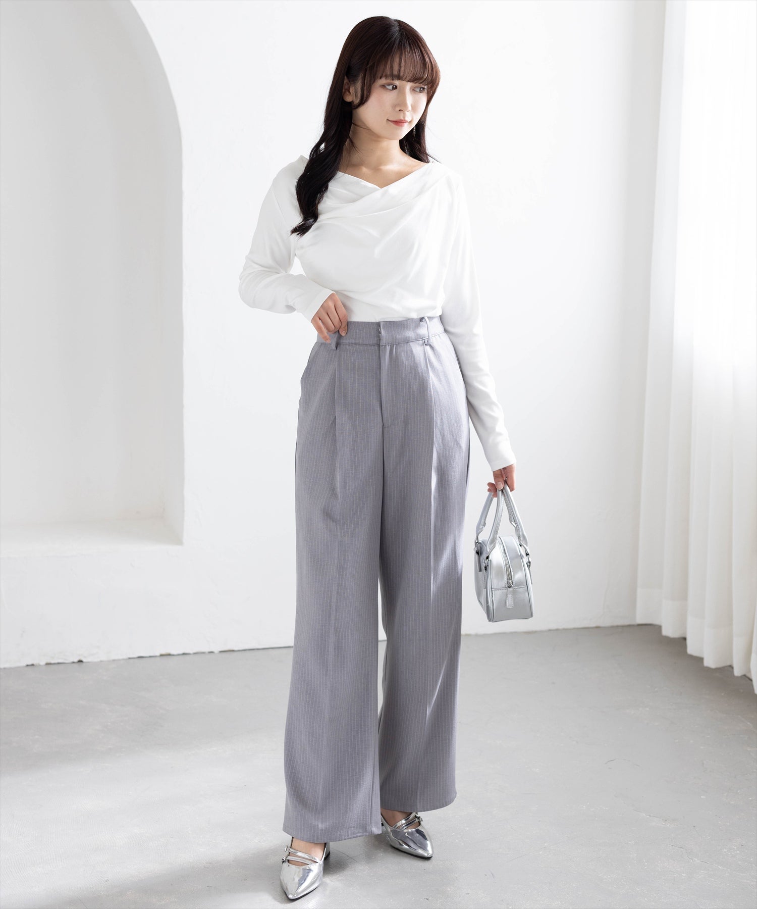 162cm/オフホワイト着用