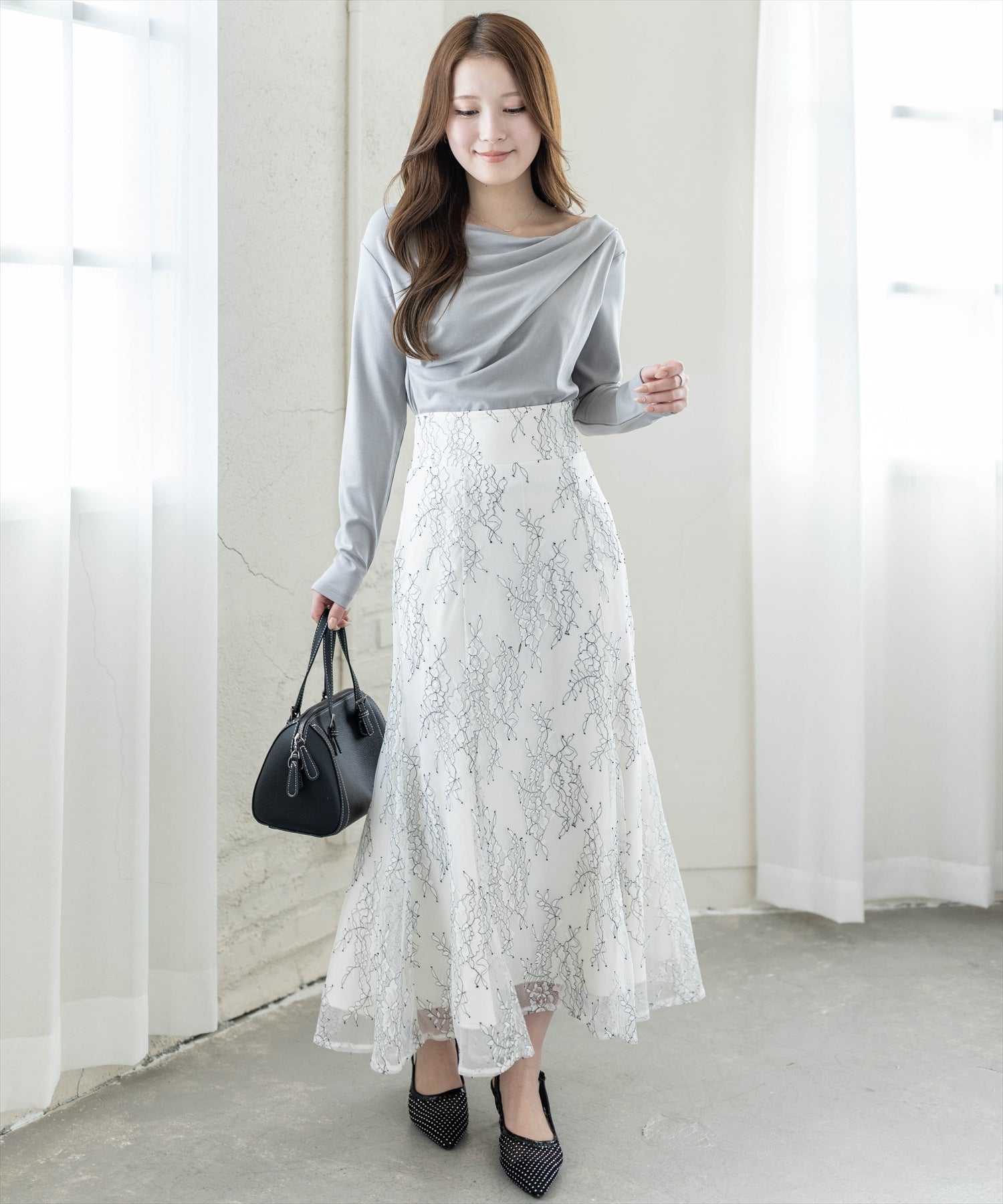 163cm/ピンク着用