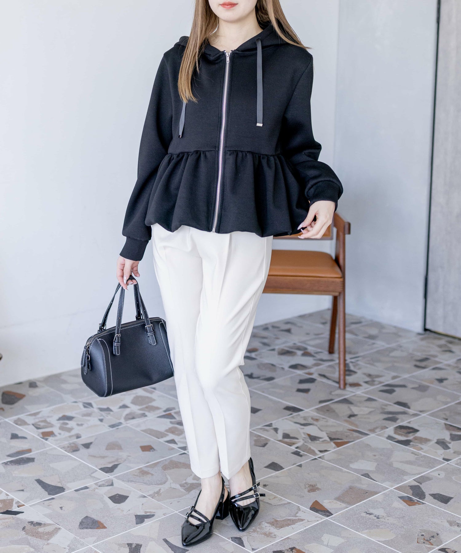 160cm/ブラック着用