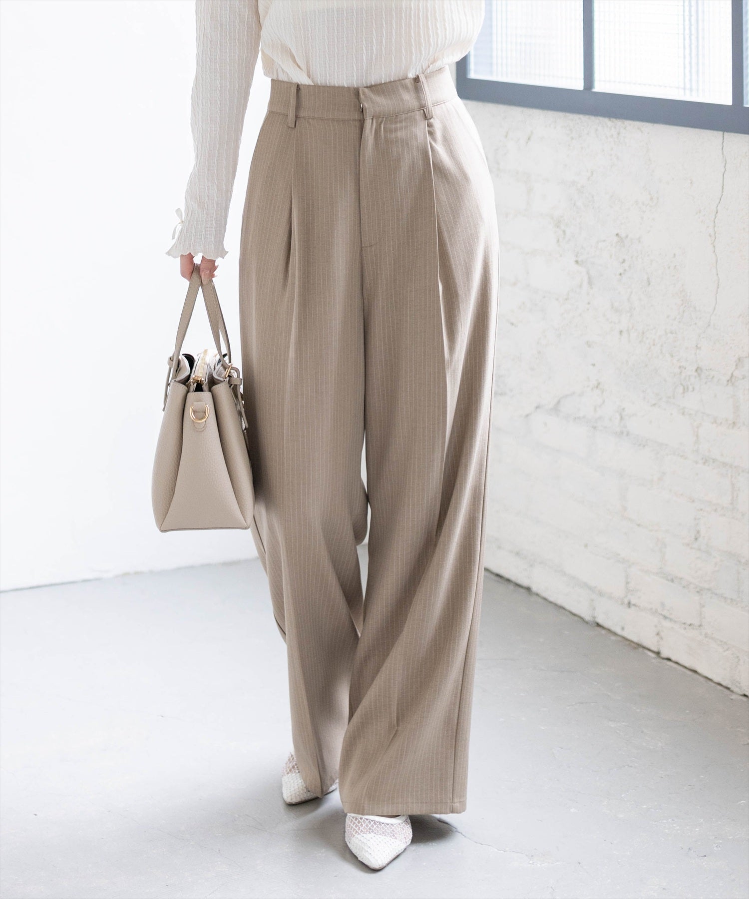 CLEAR BASIC≪再入荷≫ストライプワイドパンツ(セット可)[CL9641