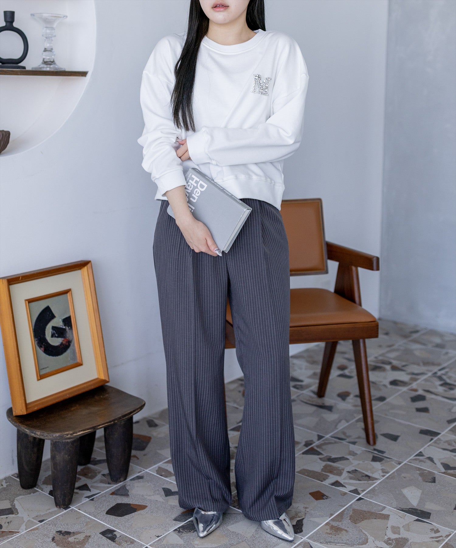 158cm/チャコールグレー F着用