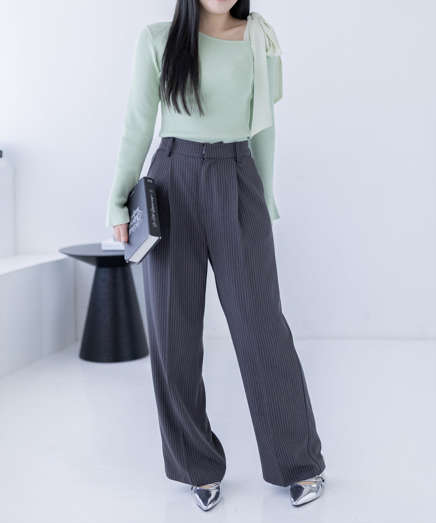 CLEAR BASIC≪再入荷≫ストライプワイドパンツ(セット可)[CL9641