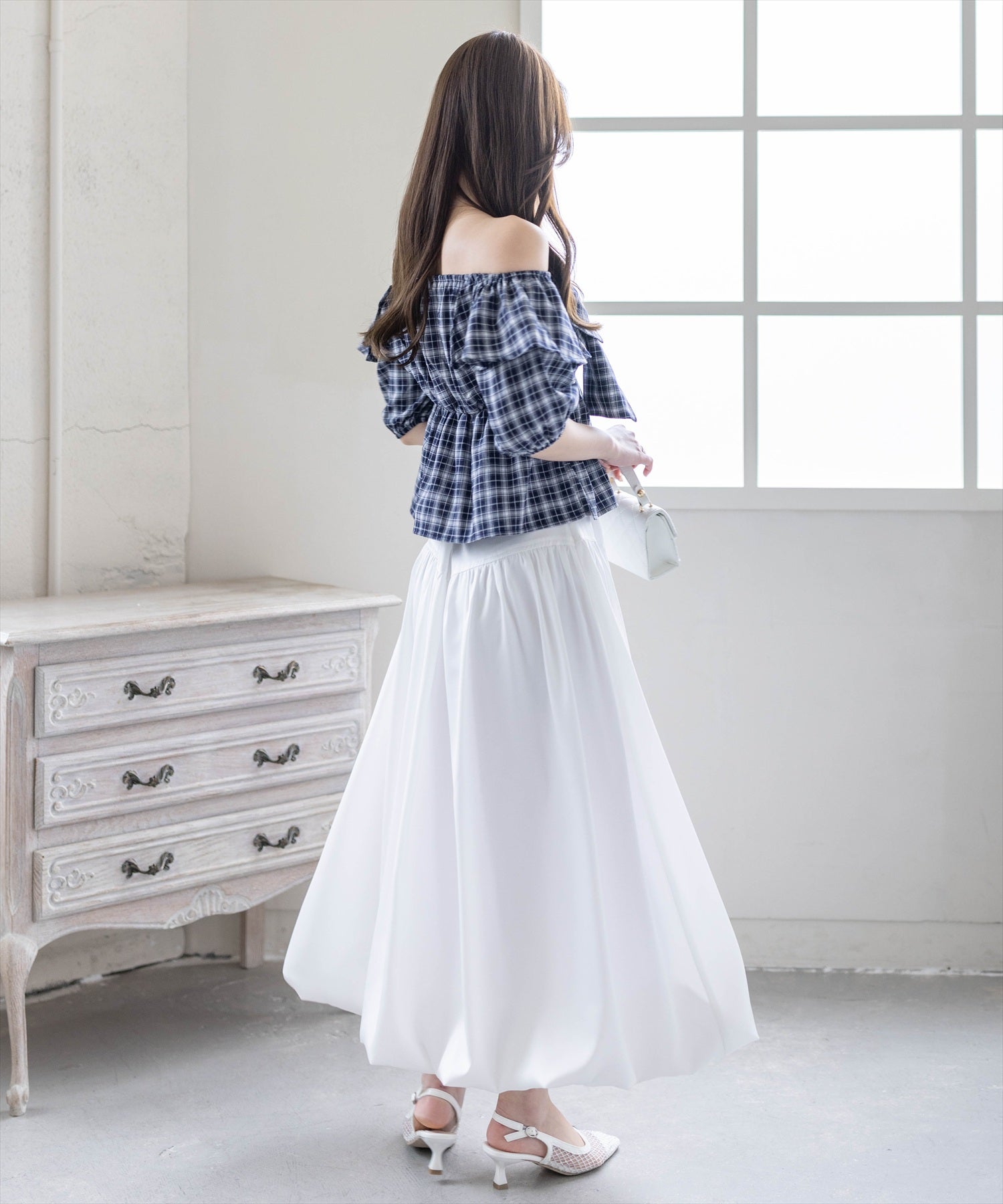 163cm/グレー着用