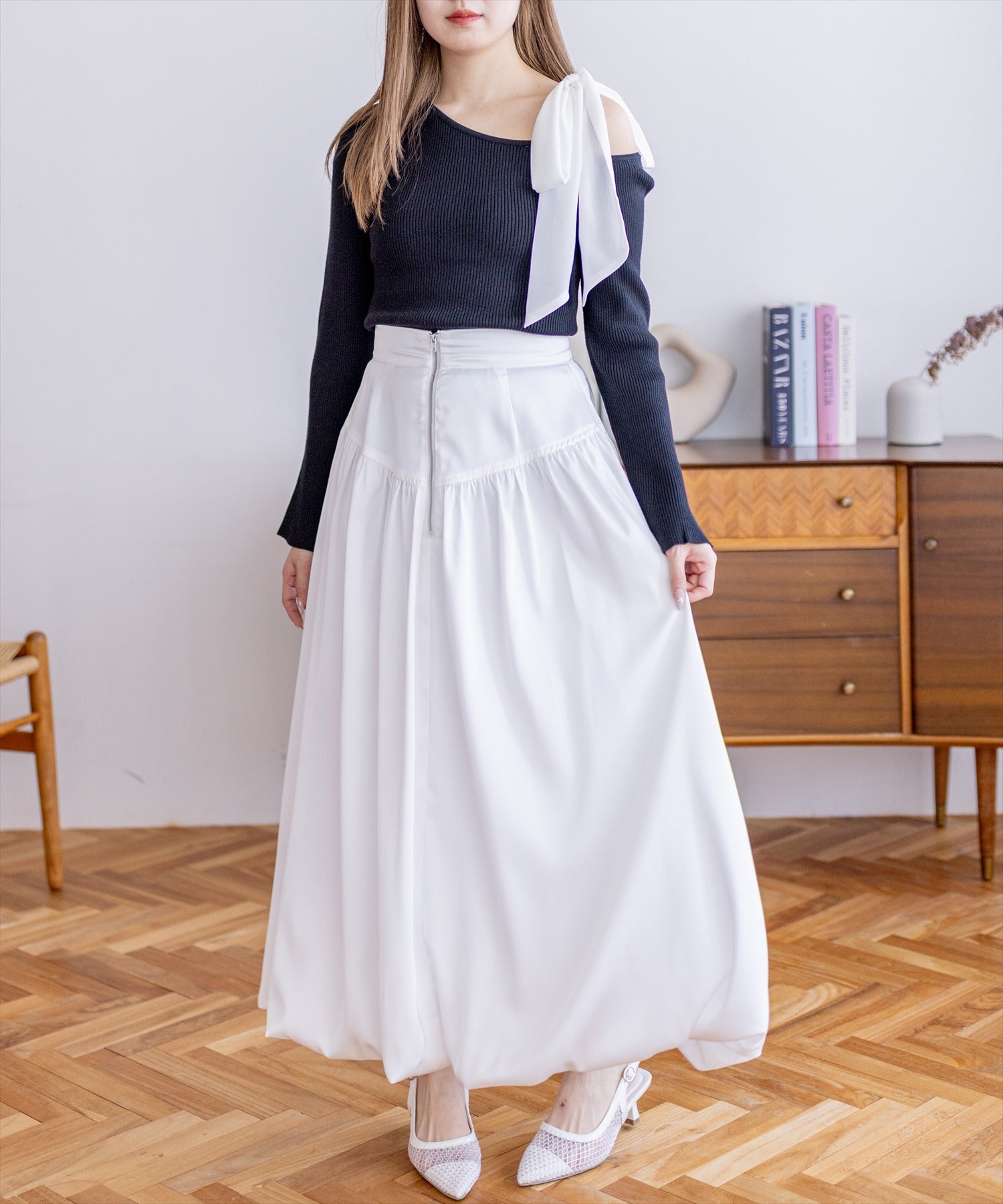 160cm/オフホワイト着用